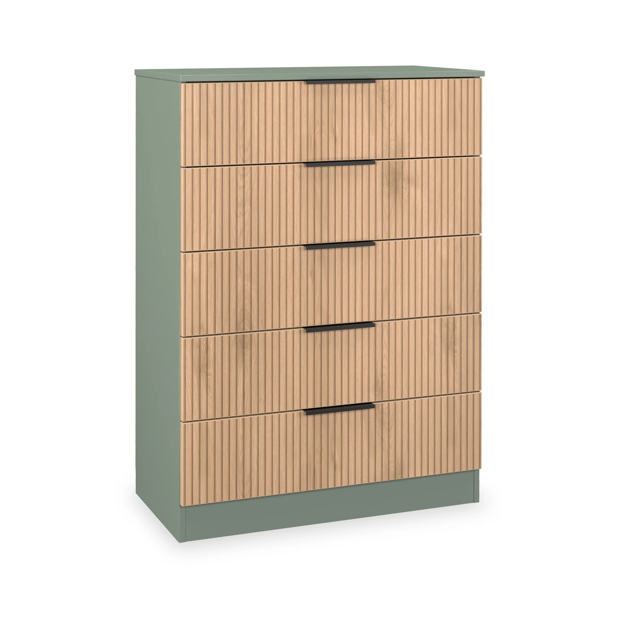 Jago Slatted Effect 5 Drawer Chest - Image 6