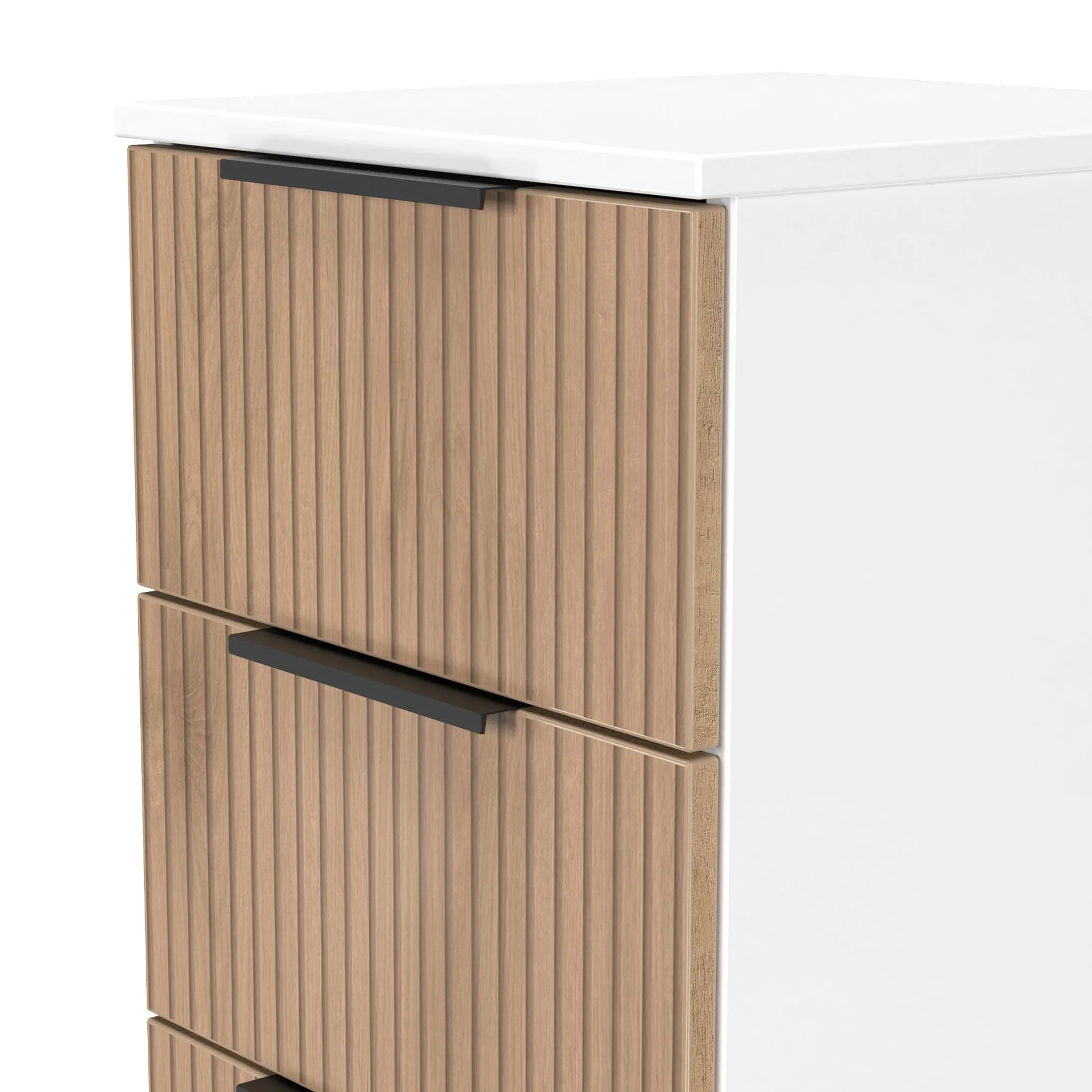 Jago Slatted Effect 5 Drawer Slim Tallboy - Image 14