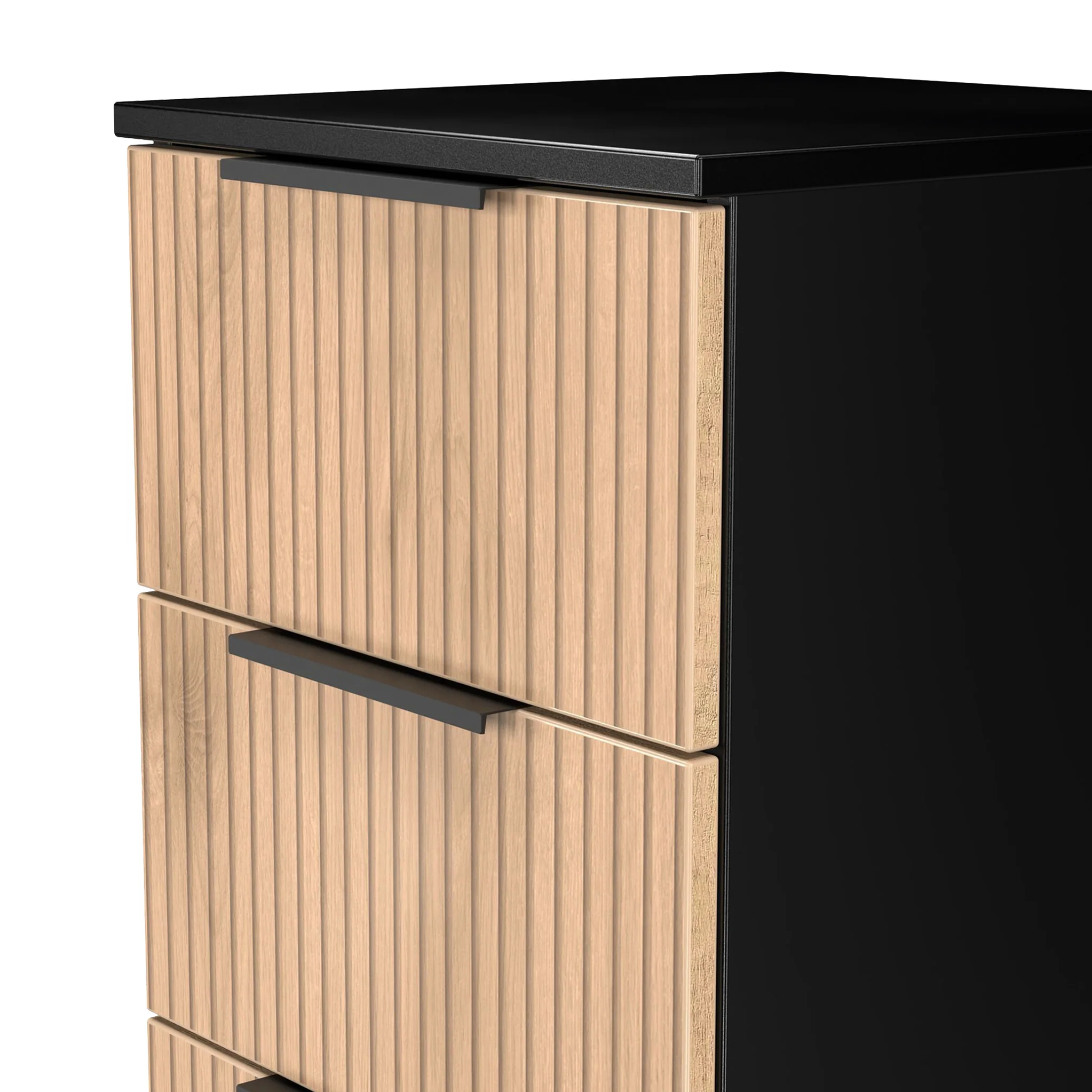 Jago Slatted Effect 5 Drawer Slim Tallboy - Image 4