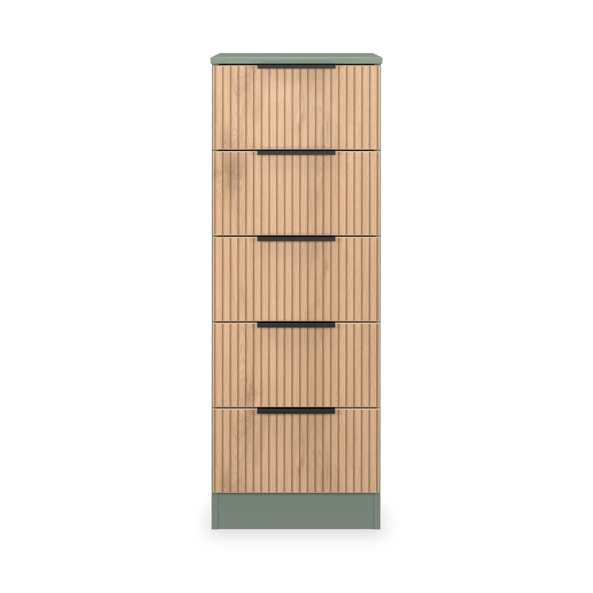 Jago Slatted Effect 5 Drawer Slim Tallboy - Image 7