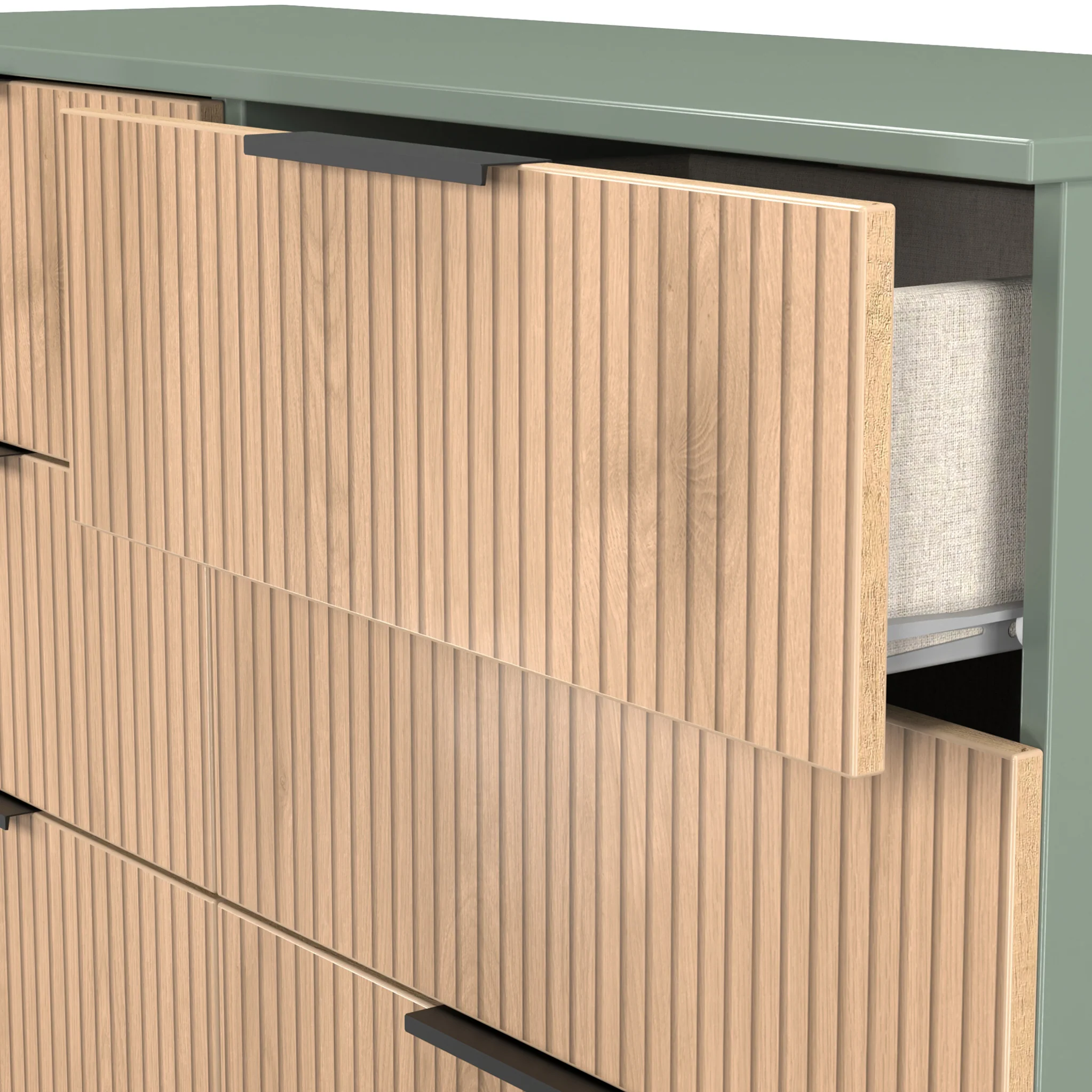 Jago Slatted Effect 6 Drawer Midi Chest - Image 10