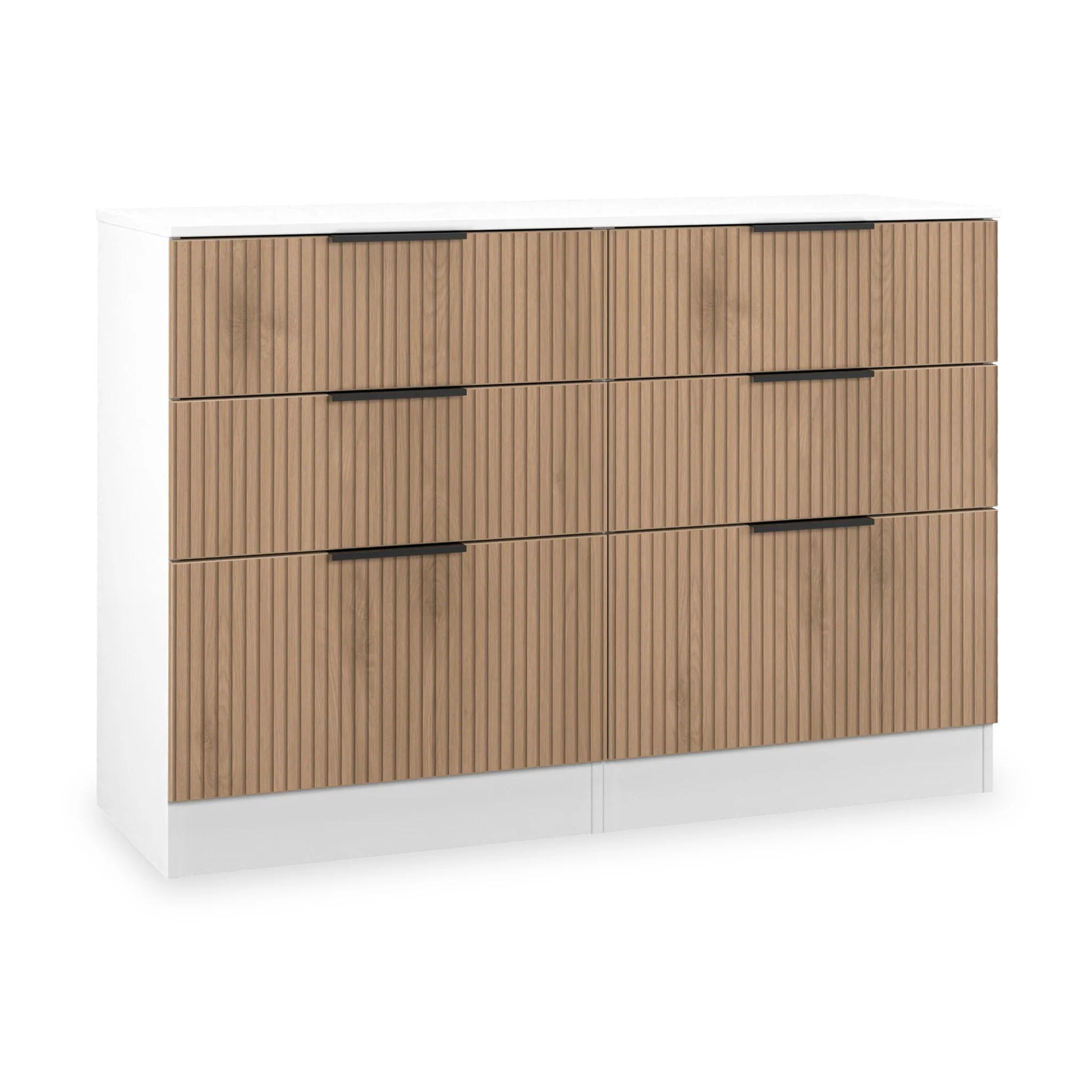 Jago Slatted Effect 6 Drawer Midi Chest - Image 11