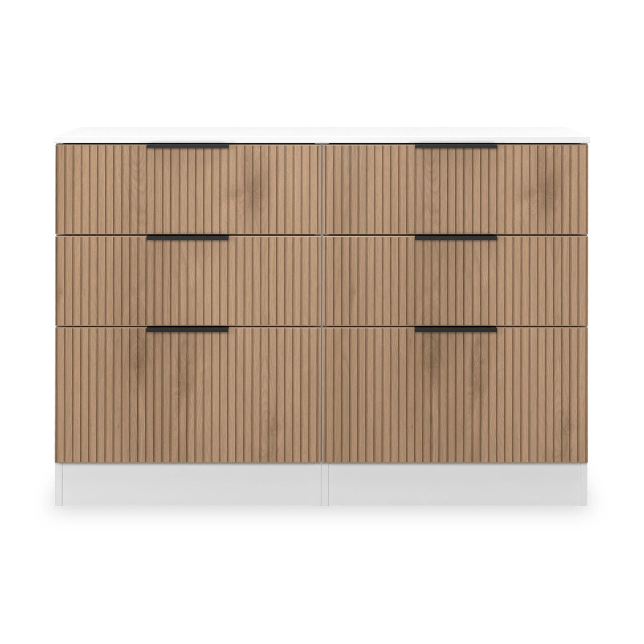 Jago Slatted Effect 6 Drawer Midi Chest - Image 12