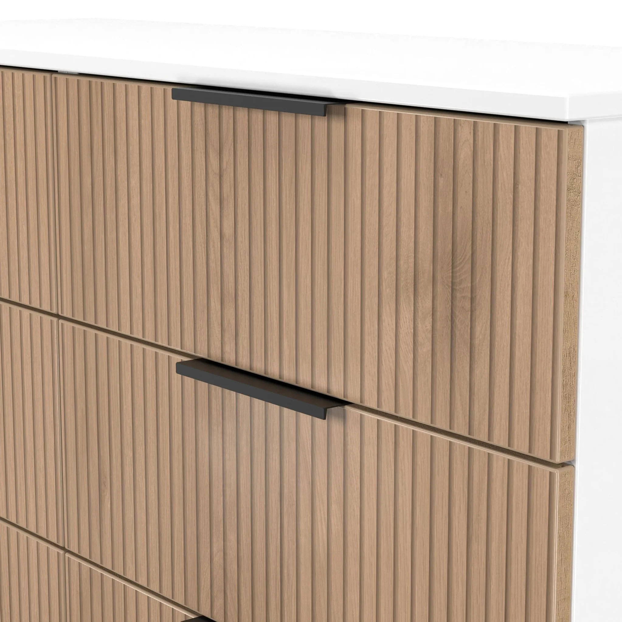 Jago Slatted Effect 6 Drawer Midi Chest - Image 14