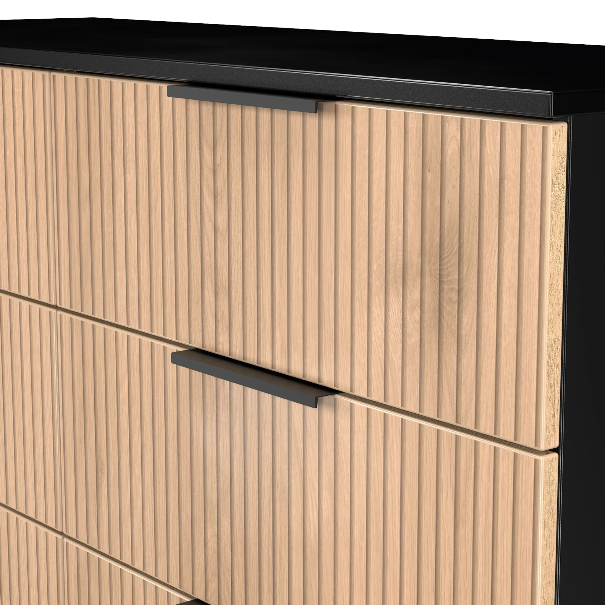 Jago Slatted Effect 6 Drawer Midi Chest - Image 4