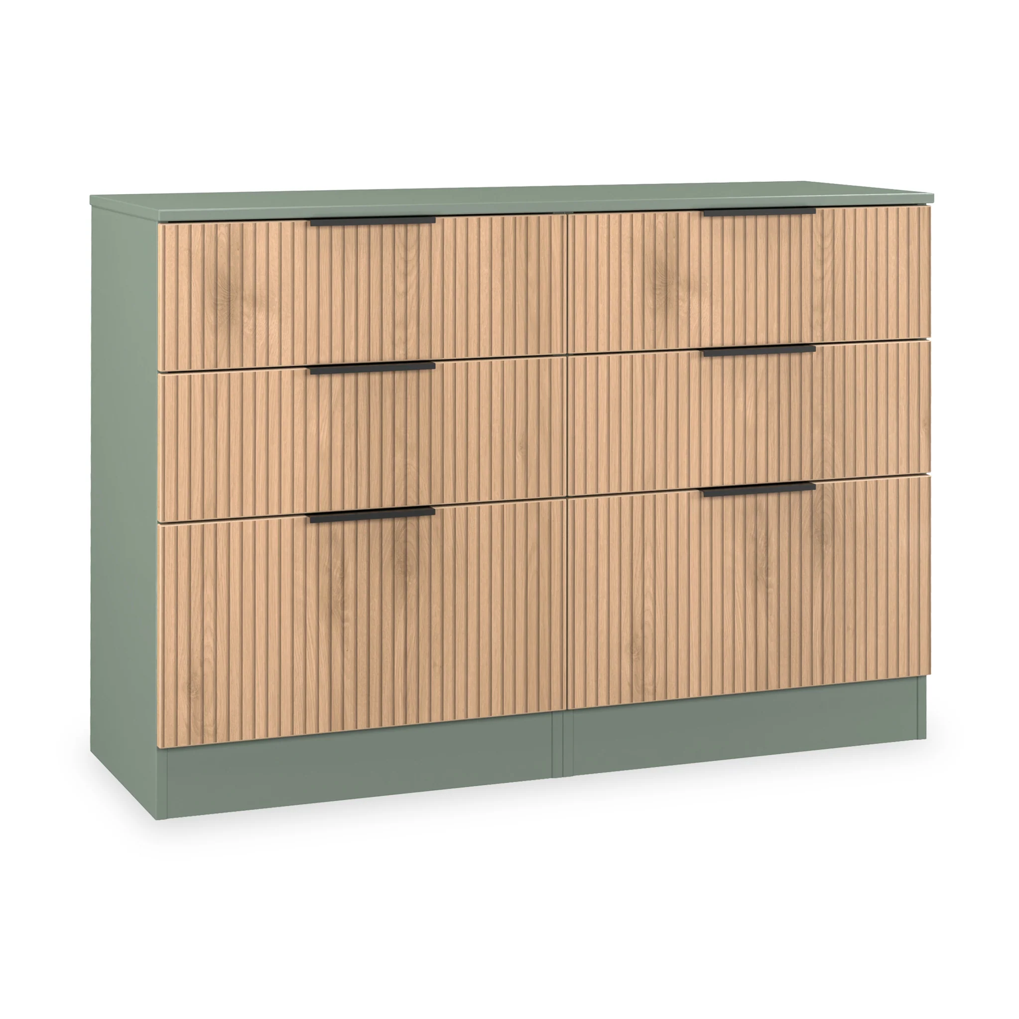 Jago Slatted Effect 6 Drawer Midi Chest - Image 6