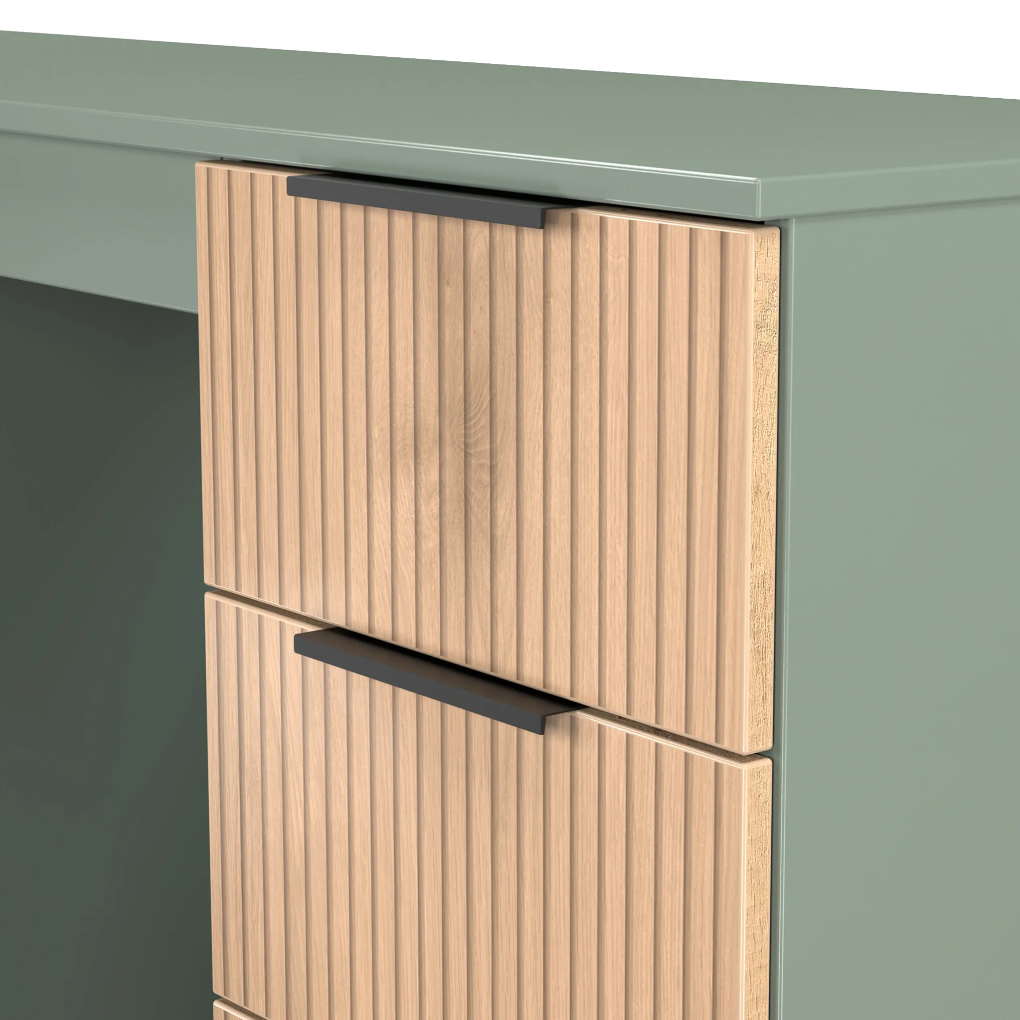 Jago Slatted Effect Kneehole Desk - Image 10