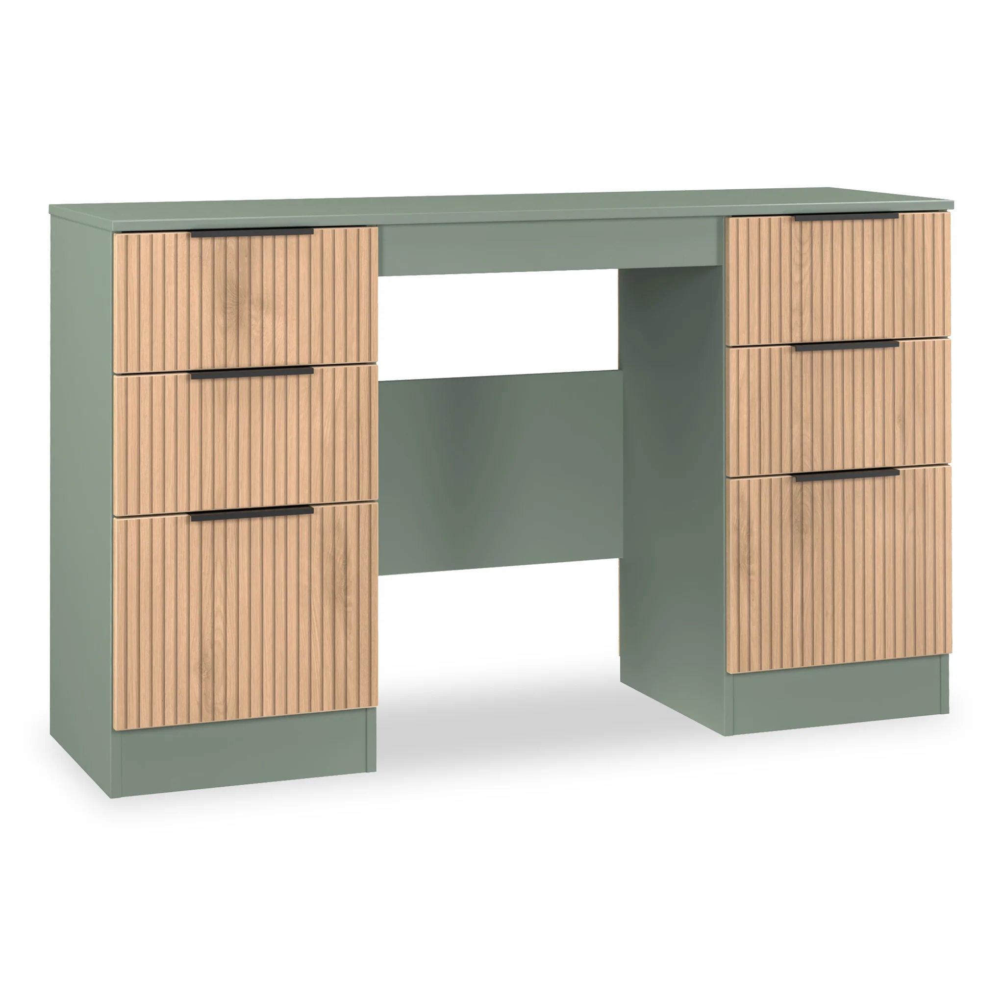 Jago Slatted Effect Kneehole Desk - Image 6