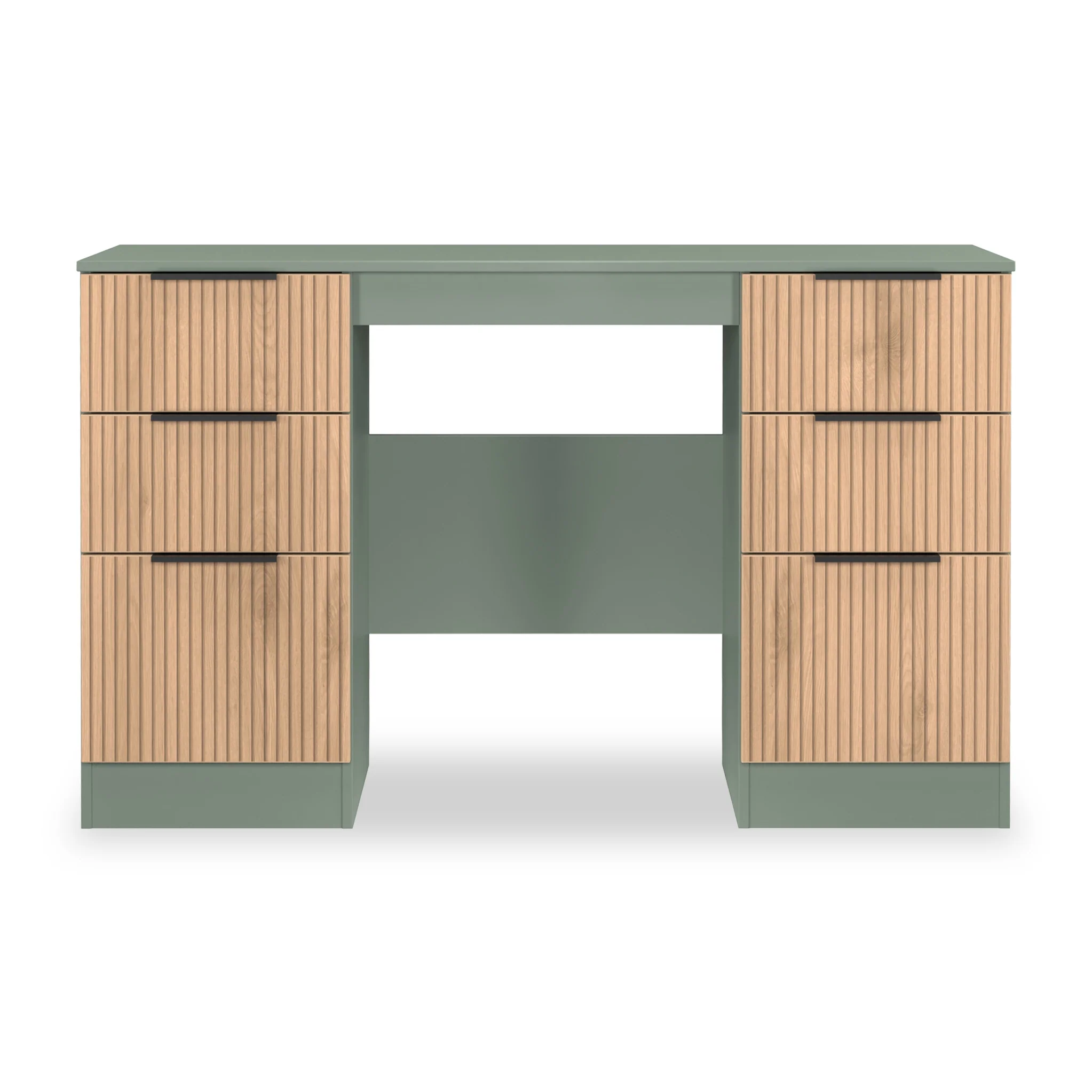 Jago Slatted Effect Kneehole Desk - Image 7