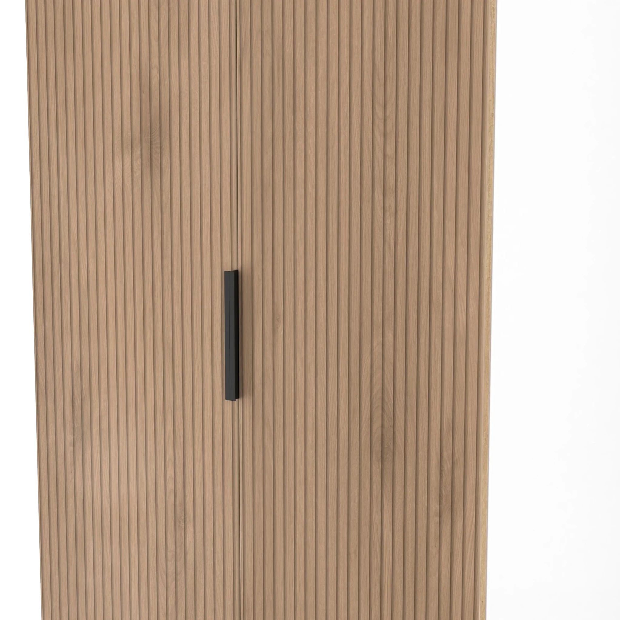 Jago Slatted Effect Tall 2 Door 2 Drawer Wardrobe - Image 21
