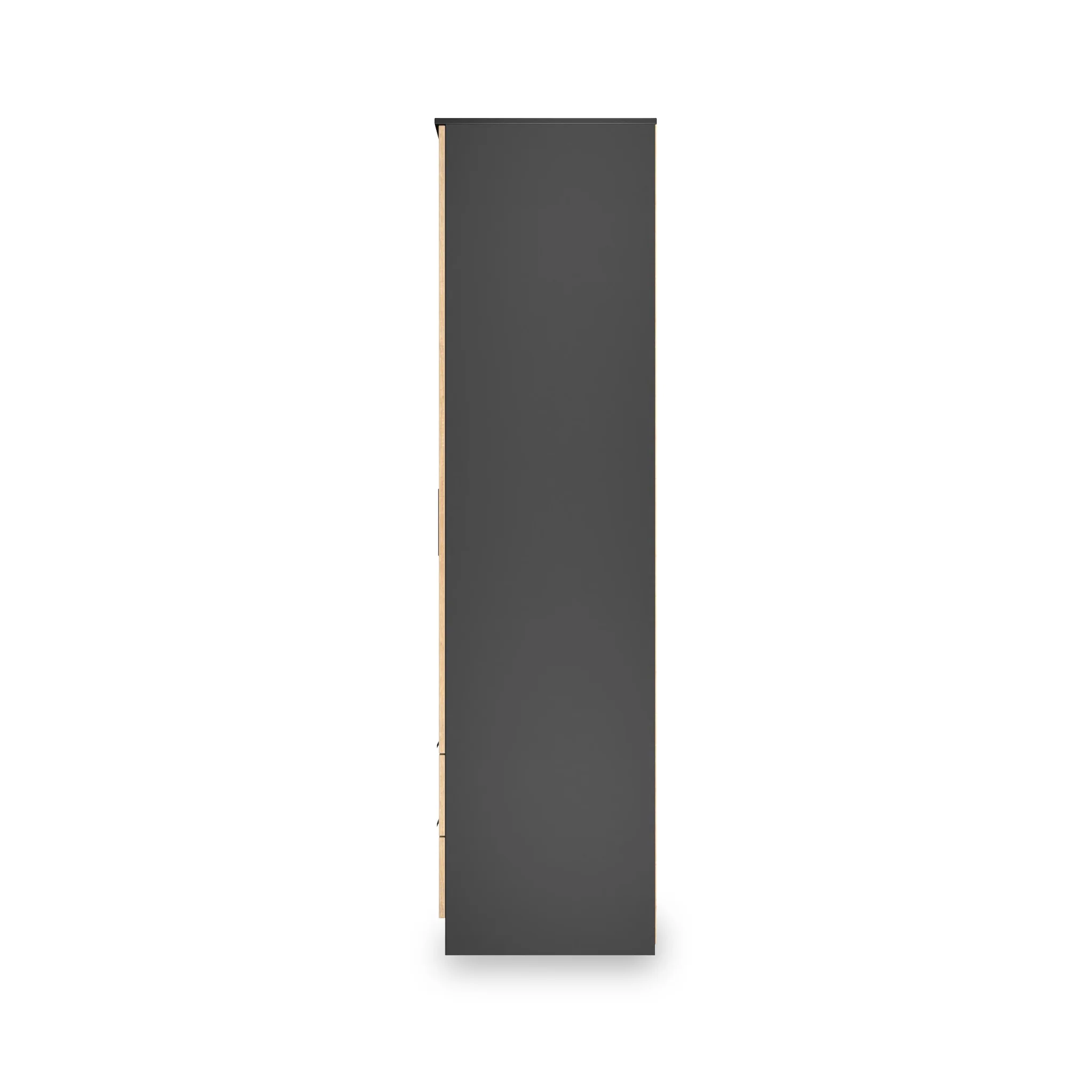 Jago Slatted Effect Tall 2 Door 2 Drawer Wardrobe - Image 3