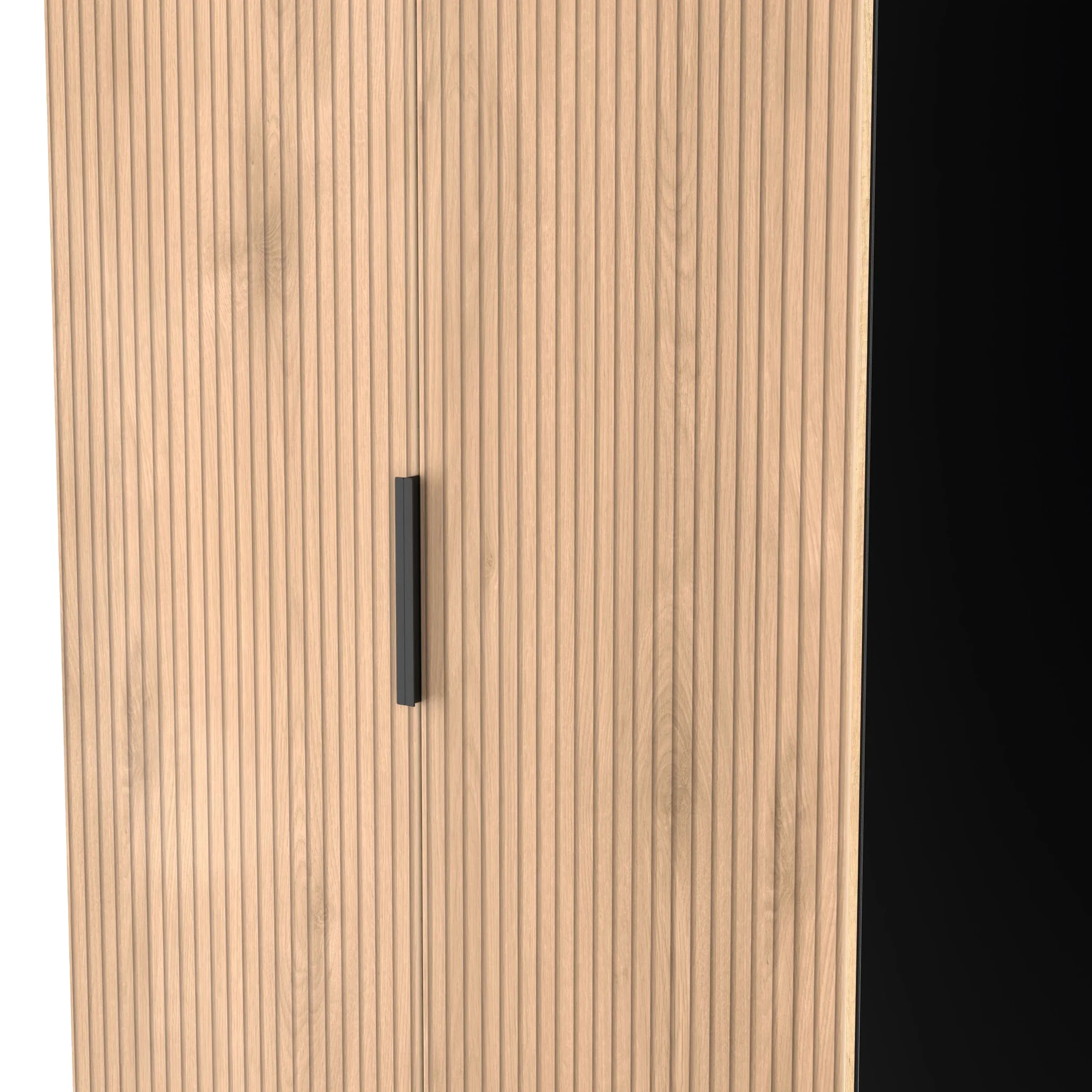 Jago Slatted Effect Tall 2 Door 2 Drawer Wardrobe - Image 6