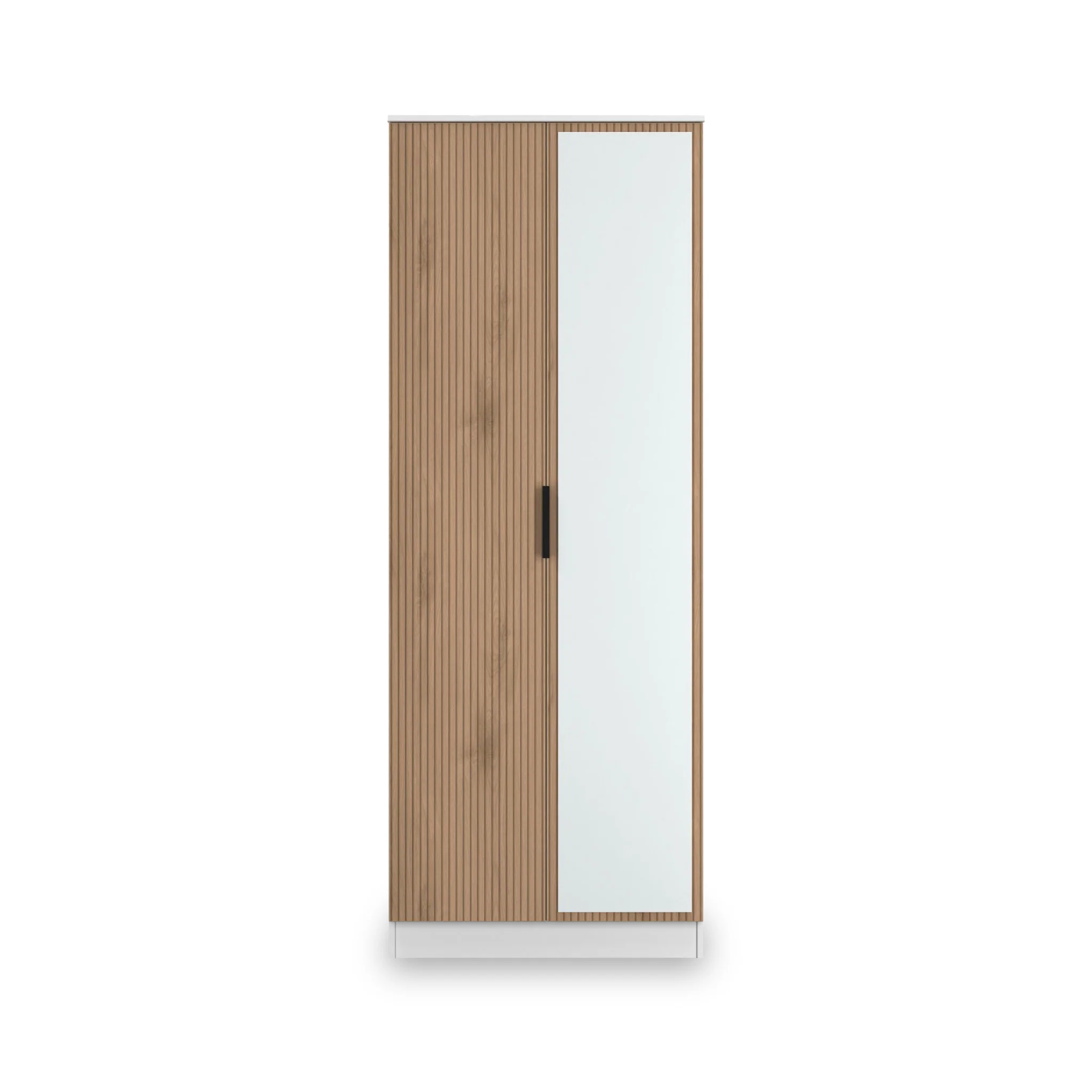 Jago Slatted Effect Tall 2 Door Mirrored Wardrobe - Image 14