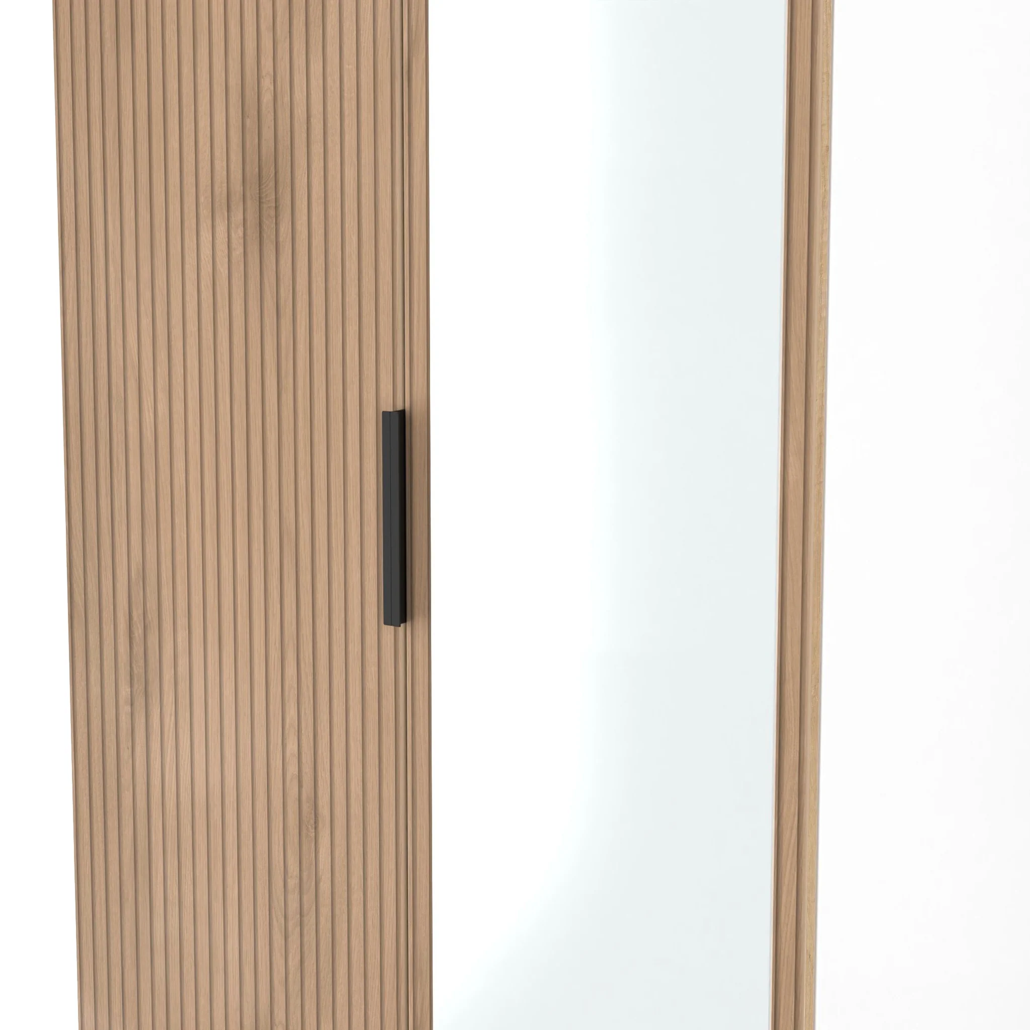 Jago Slatted Effect Tall 2 Door Mirrored Wardrobe - Image 17