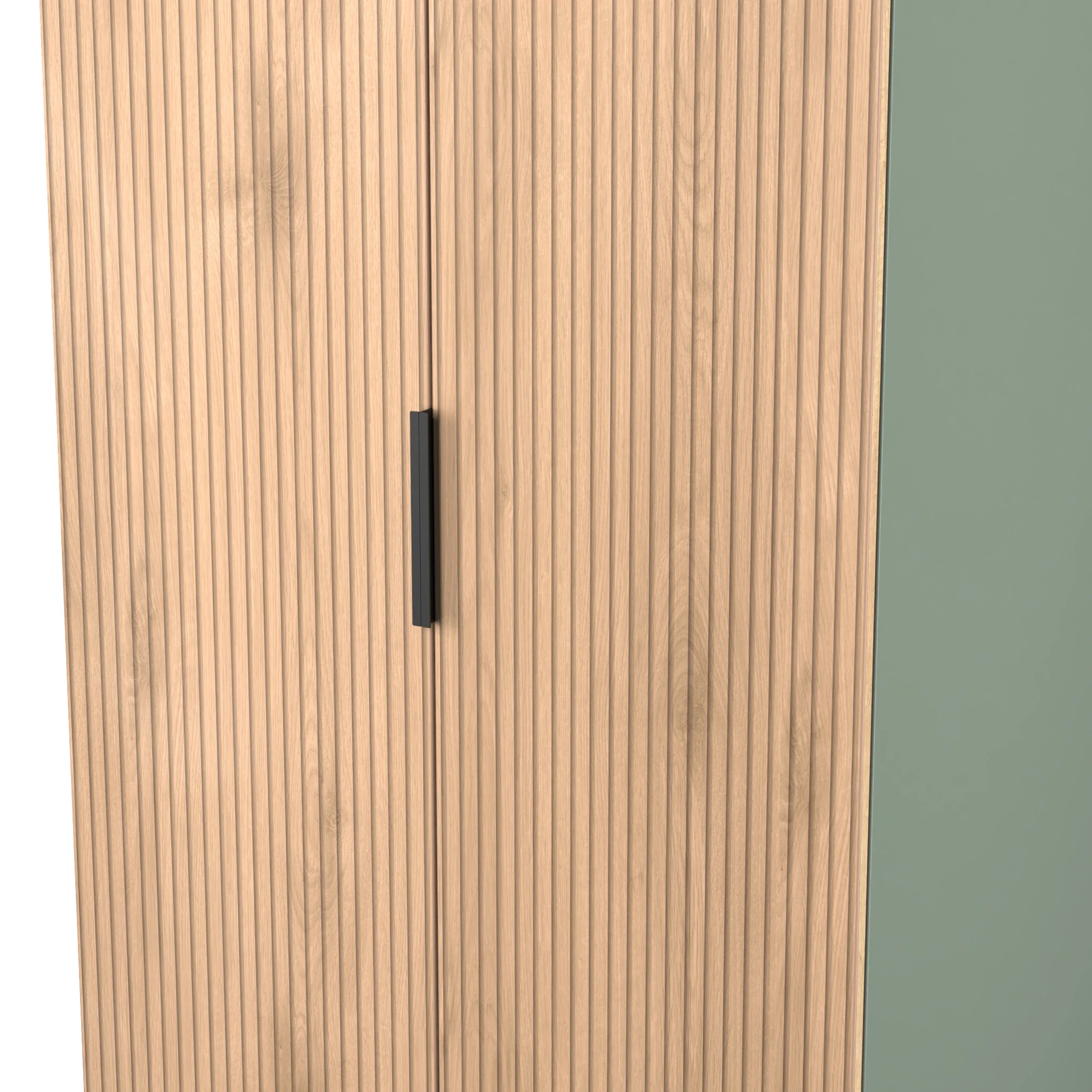 Jago Slatted Effect Tall 2 Door Wardrobe - Image 12