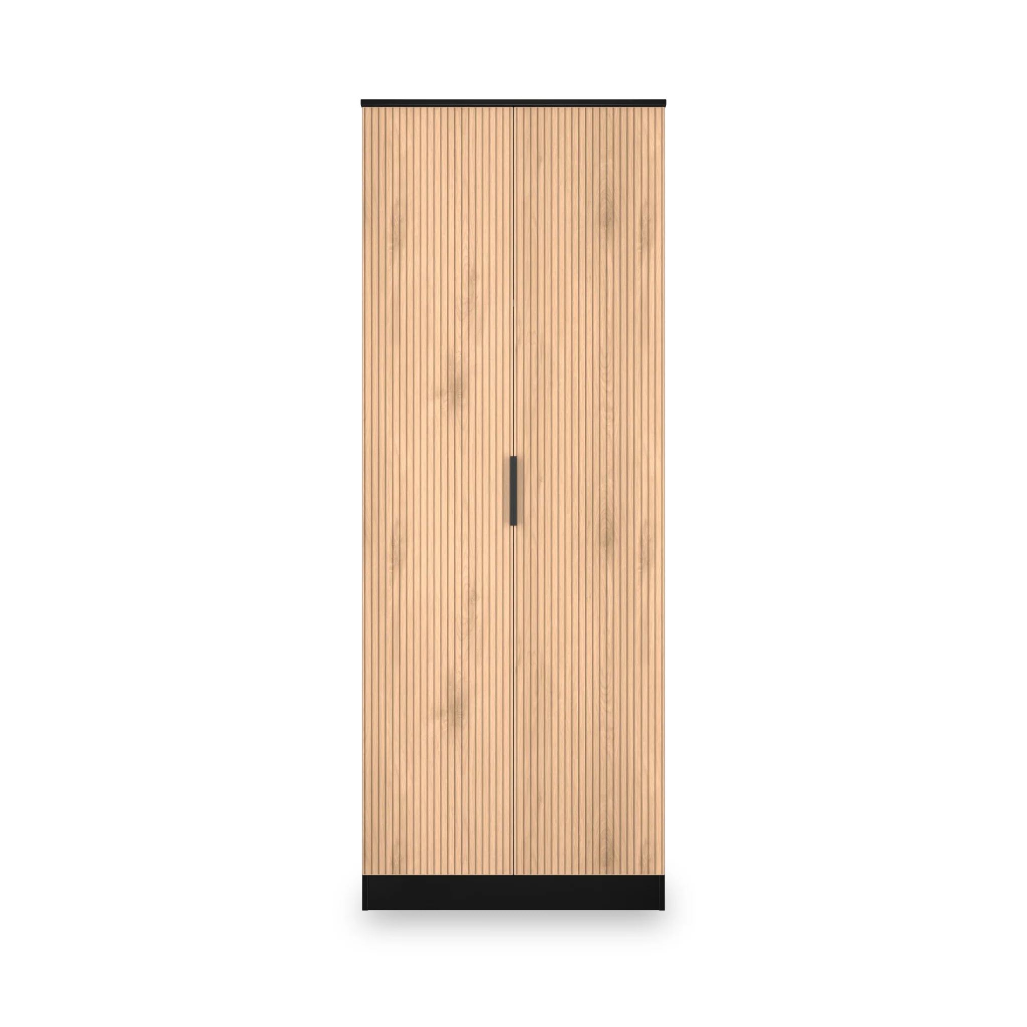 Jago Slatted Effect Tall 2 Door Wardrobe - Image 2