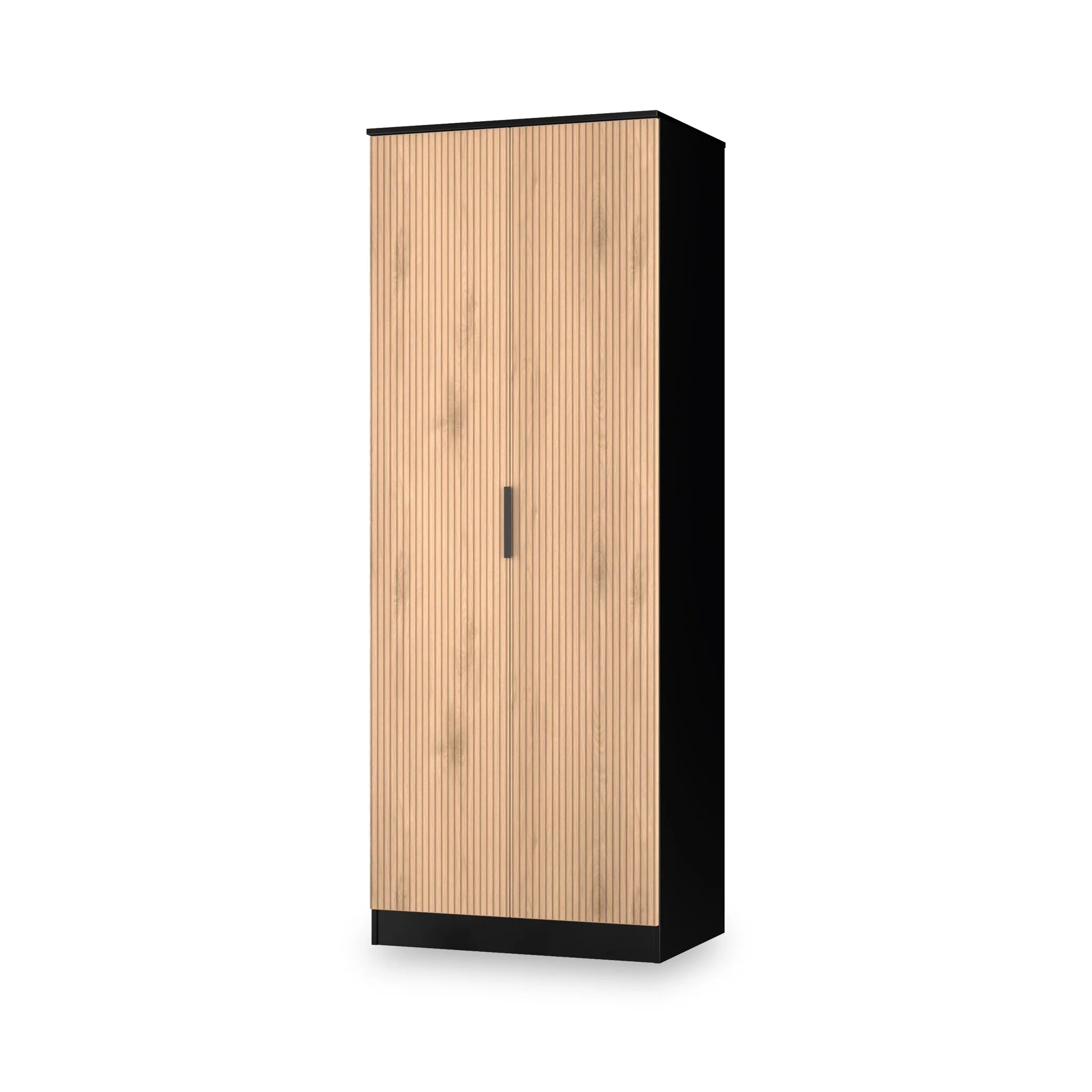 Jago Slatted Effect Tall 2 Door Wardrobe - Image 4