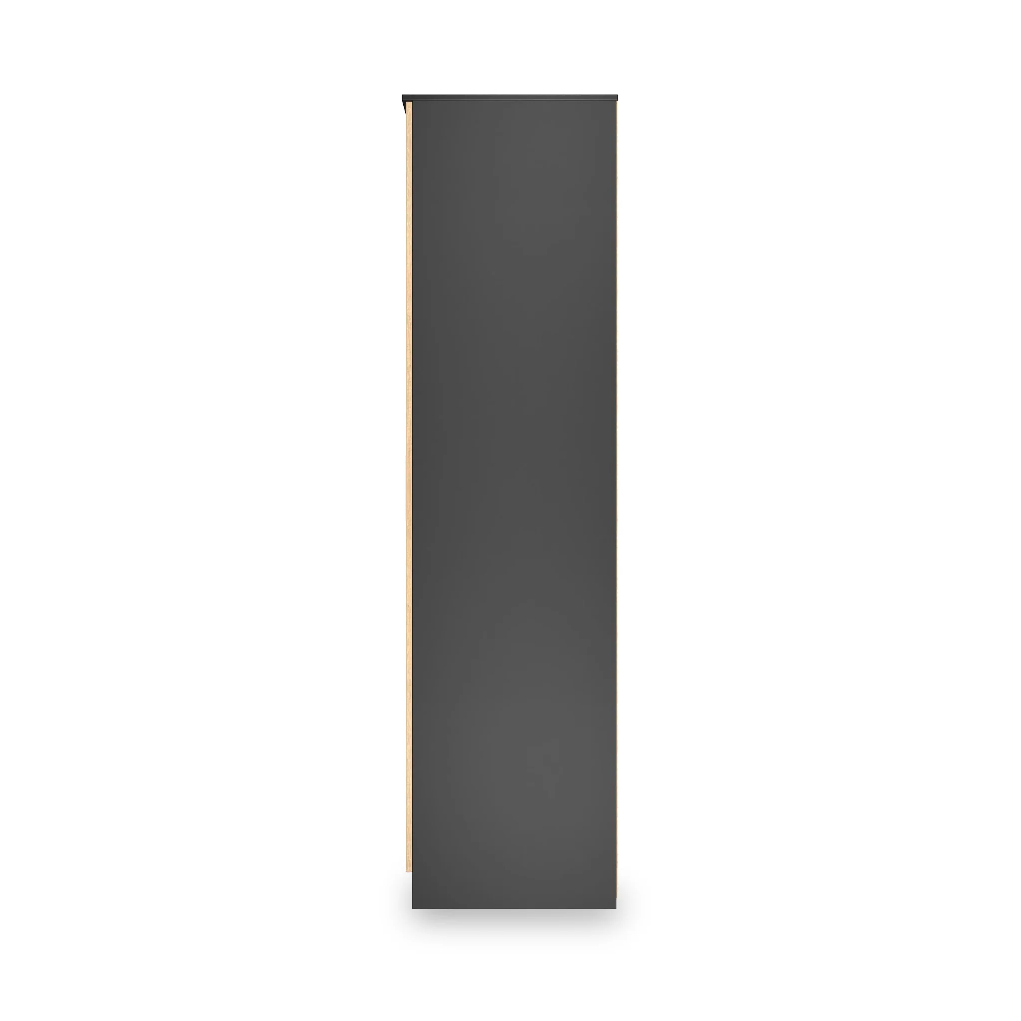 Jago Slatted Effect Tall 3 Door 2 Drawer Mirrored Wardrobe - Image 3