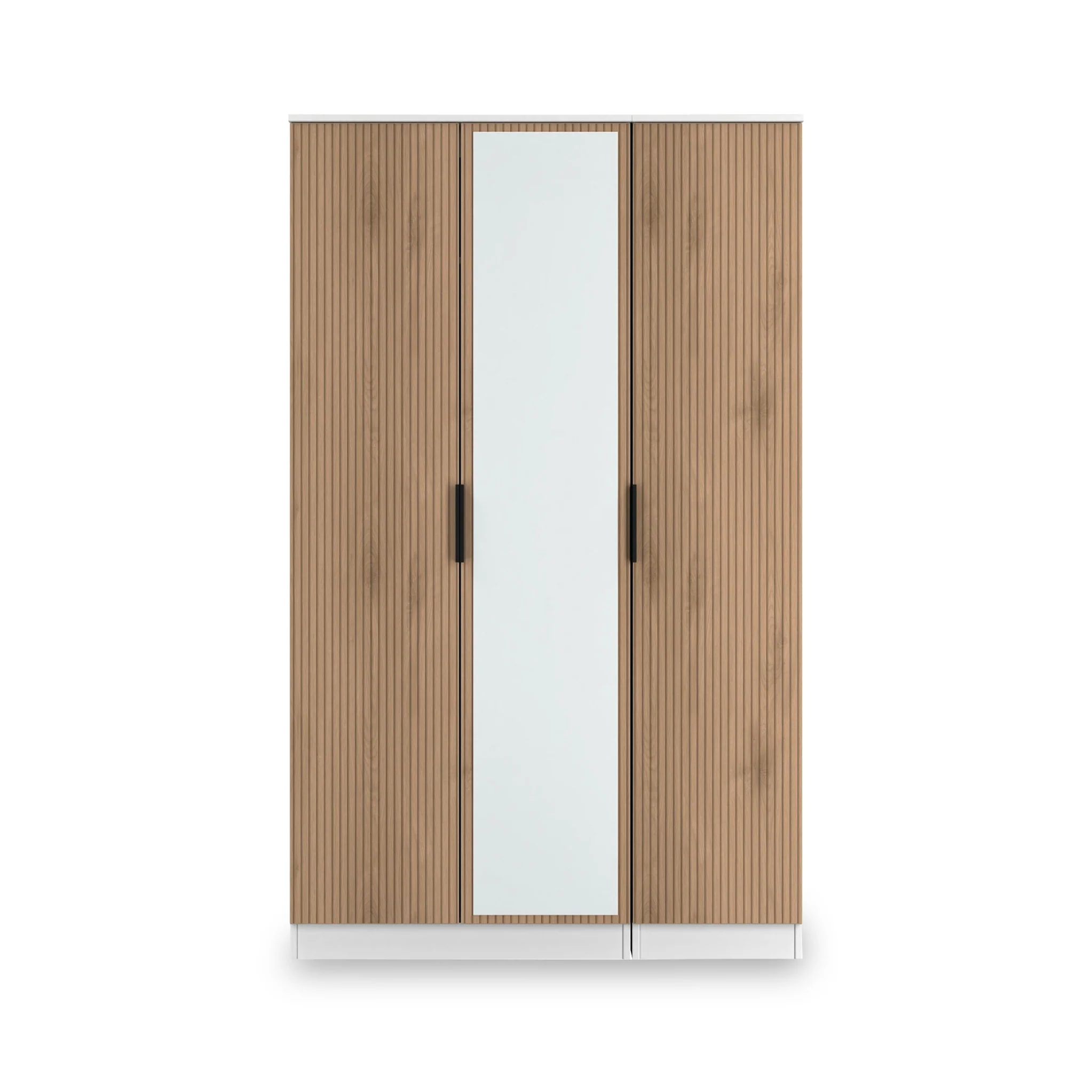 Jago Slatted Effect Tall 3 Door Mirrored Wardrobe - Image 14