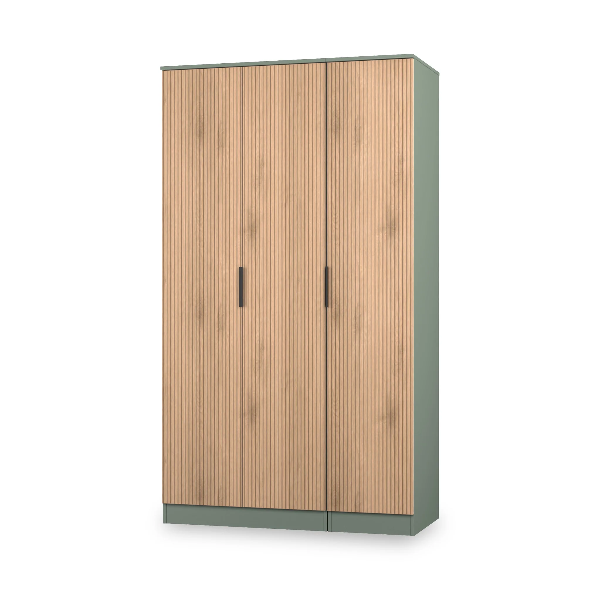 Jago Slatted Effect Tall 3 Door Wardrobe - Image 10