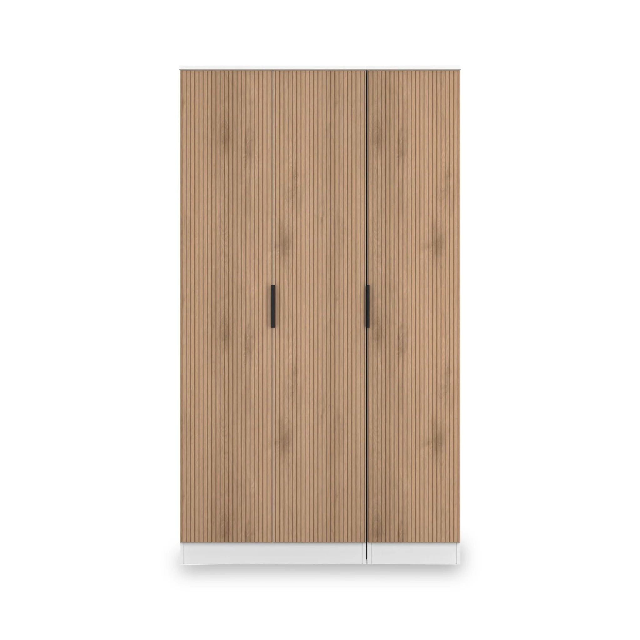 Jago Slatted Effect Tall 3 Door Wardrobe - Image 14