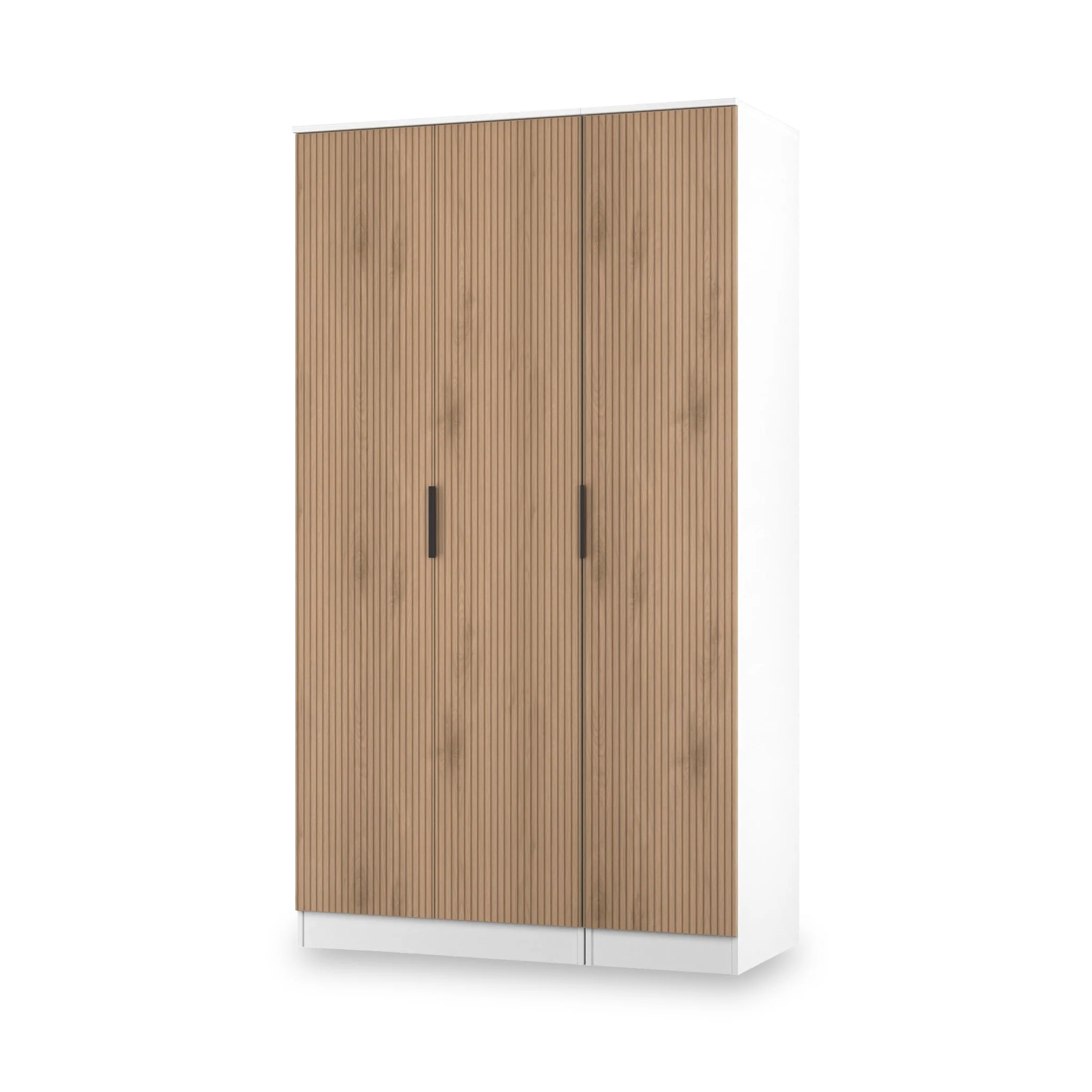Jago Slatted Effect Tall 3 Door Wardrobe - Image 16