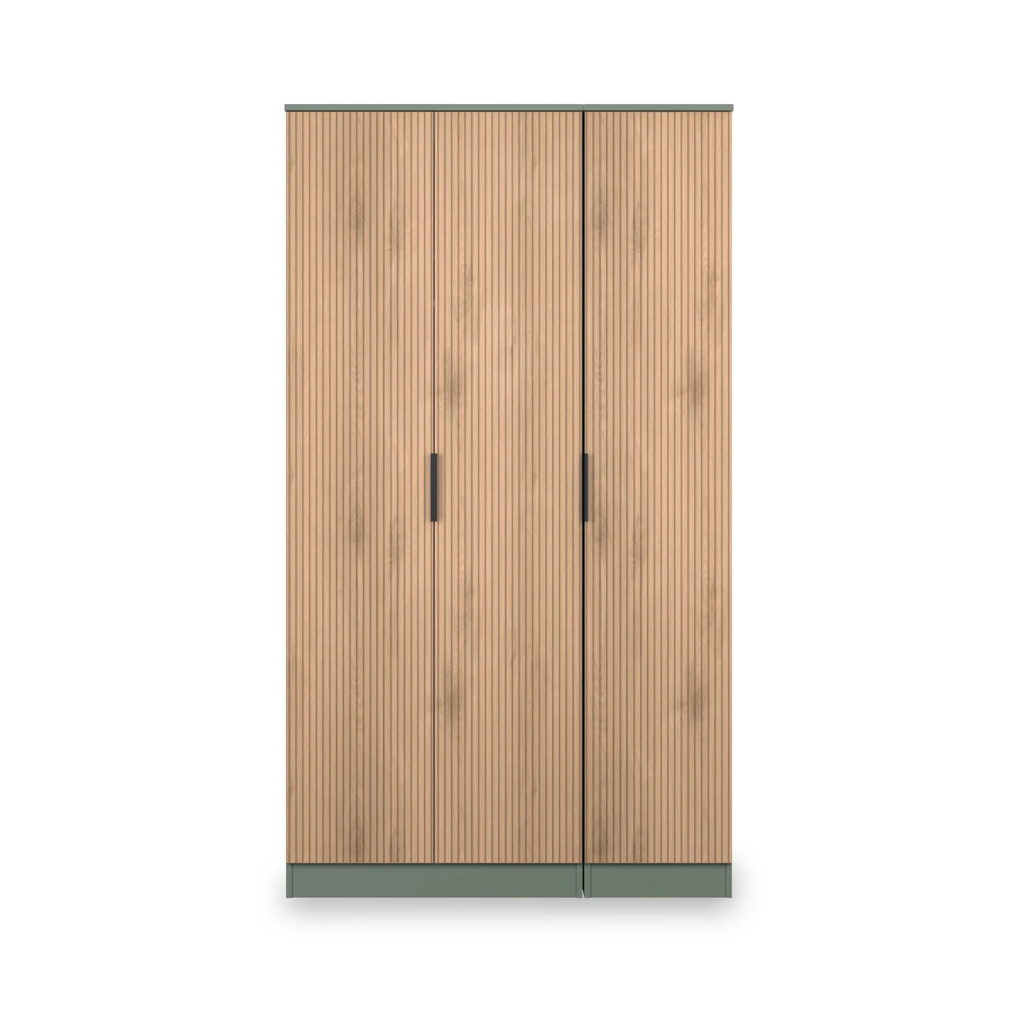 Jago Slatted Effect Tall 3 Door Wardrobe - Image 8