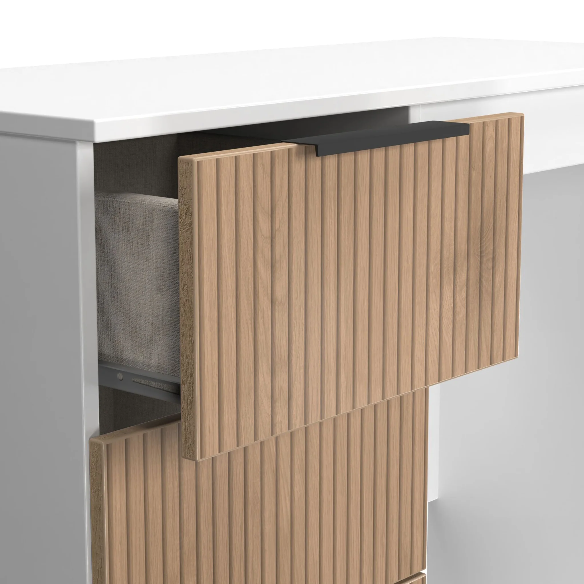 Jago Slatted Effect Vanity Desk - Image 15
