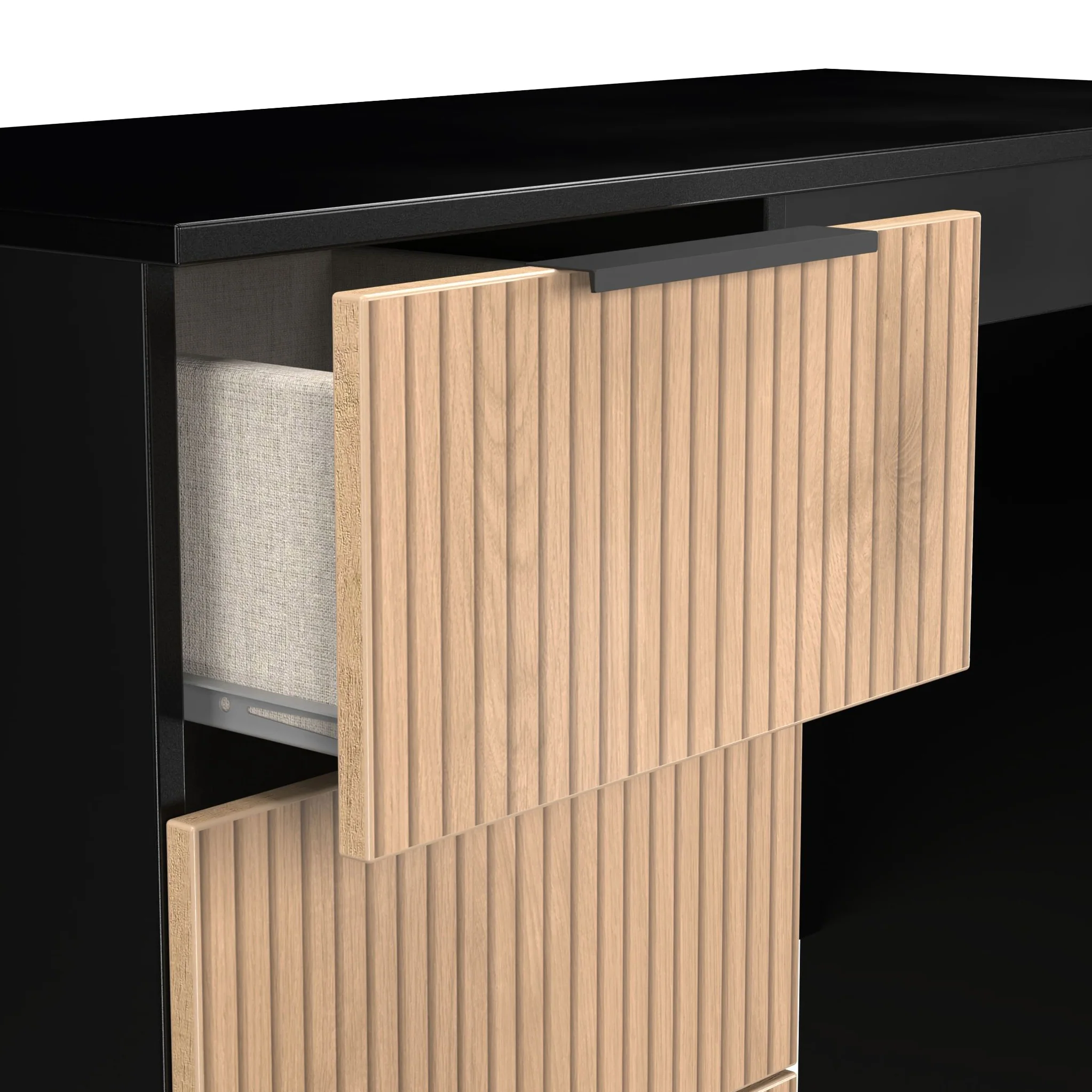 Jago Slatted Effect Vanity Desk - Image 5