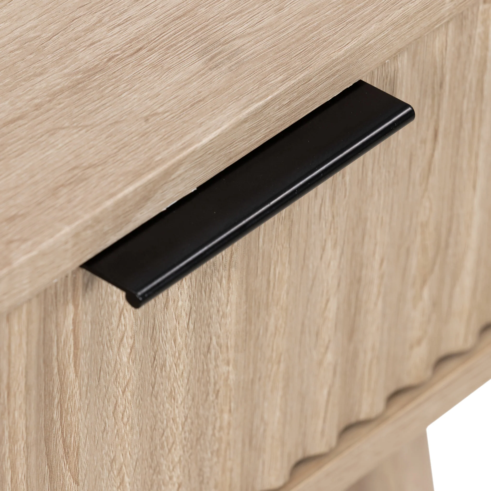 Jakob Oak 1 Drawer Grooved Side Table - Image 10
