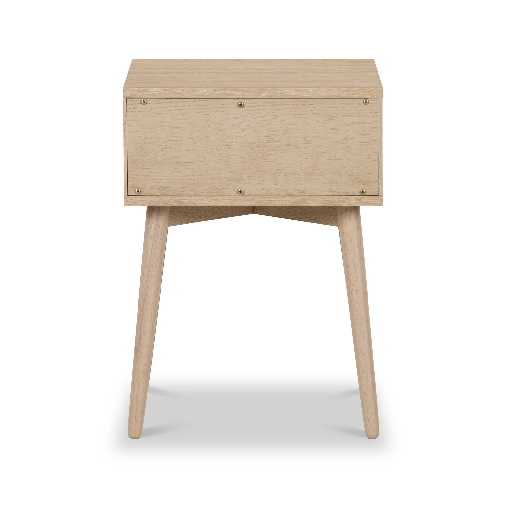 Jakob Oak 1 Drawer Grooved Side Table - Image 6