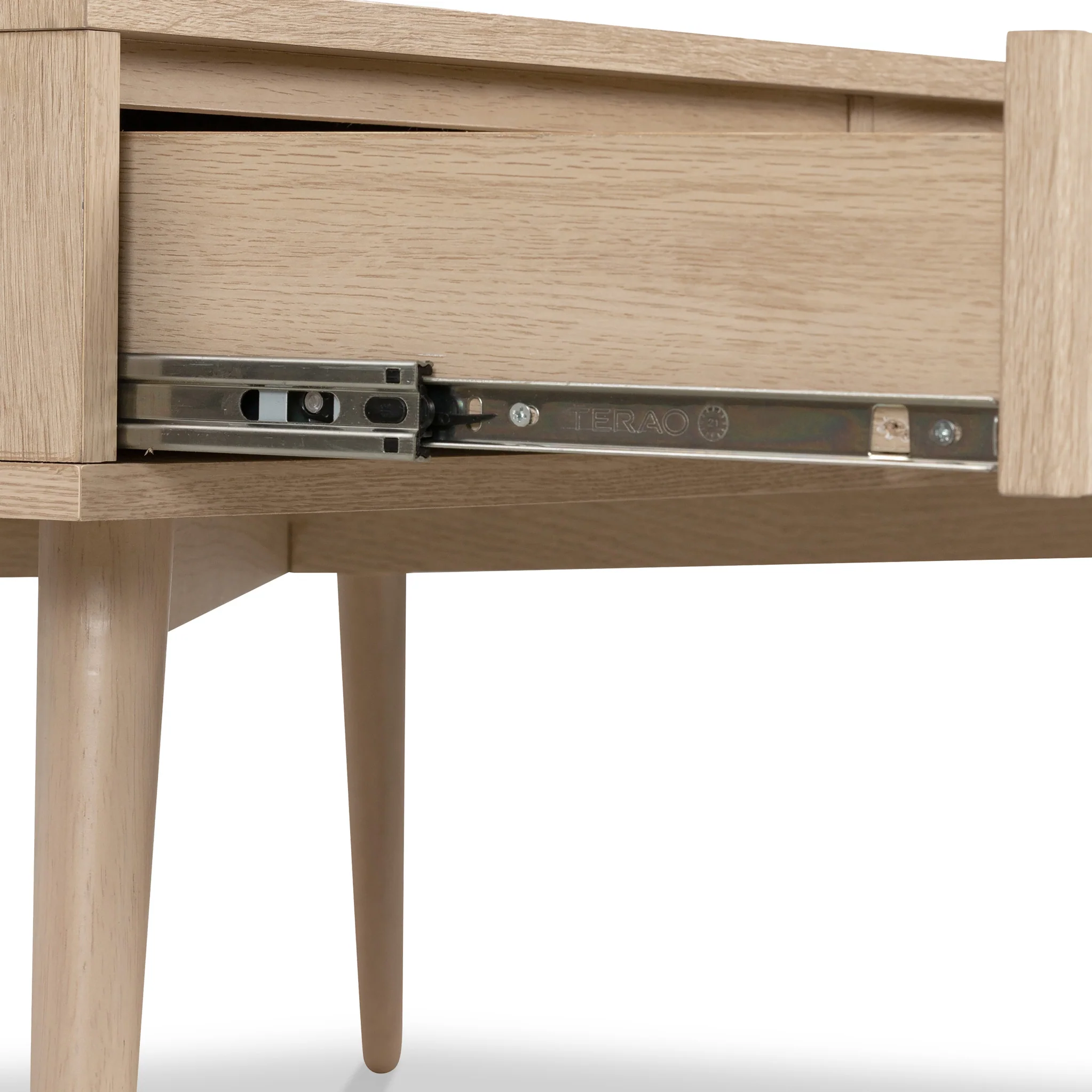 Jakob Oak 2 Drawer Grooved Coffee Table - Image 10
