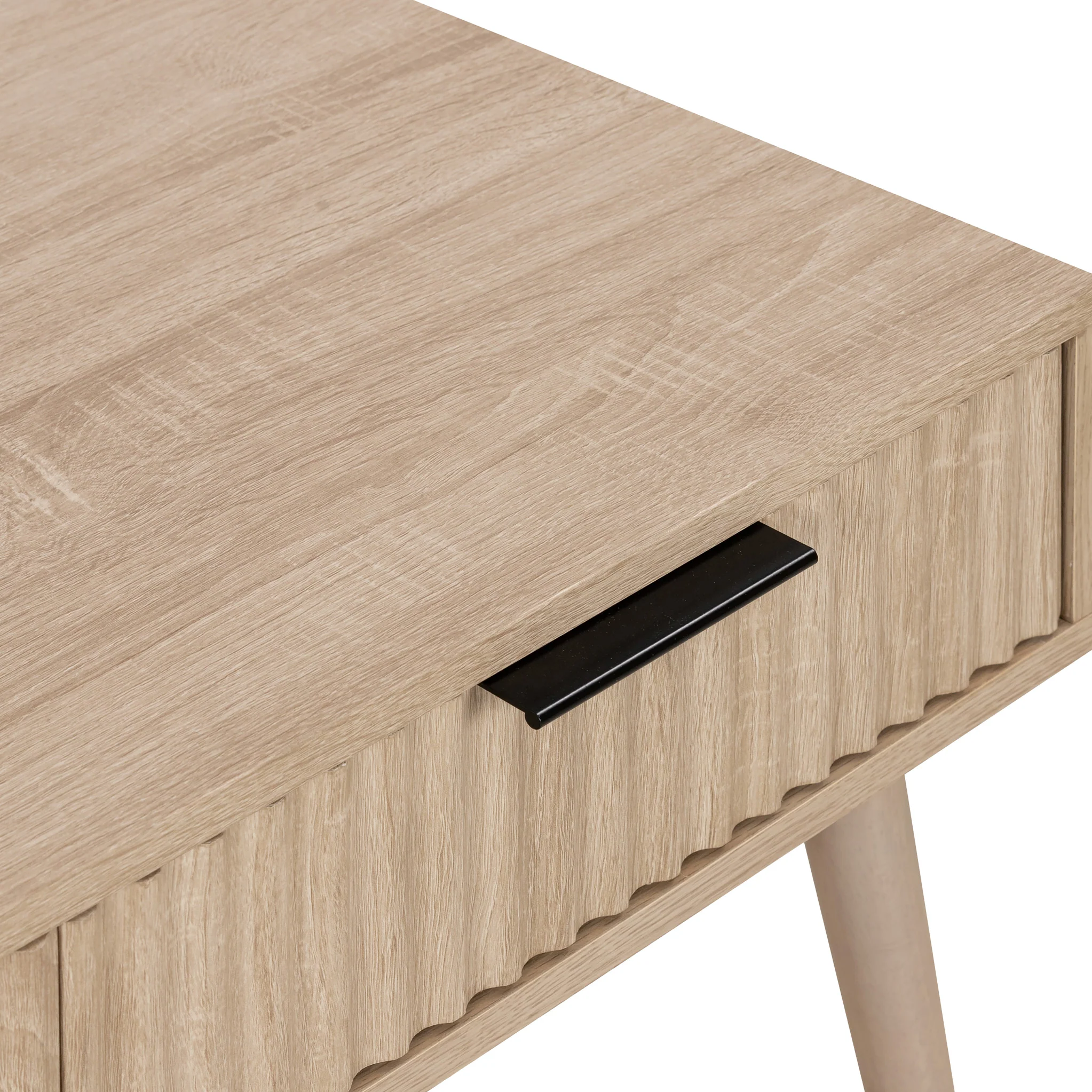 Jakob Oak 2 Drawer Grooved Coffee Table - Image 13