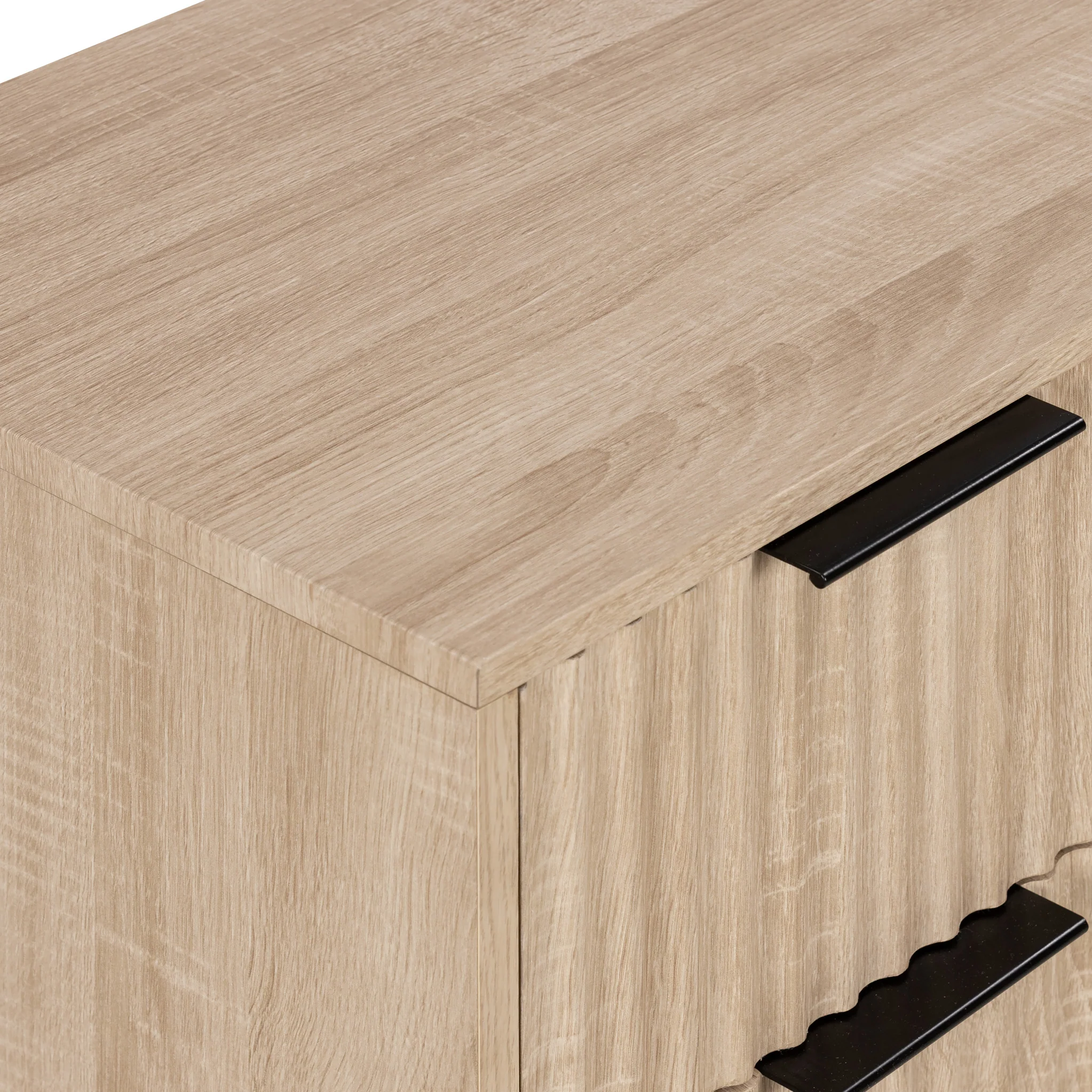 Jakob Oak 3 Drawer Grooved Chest - Image 10