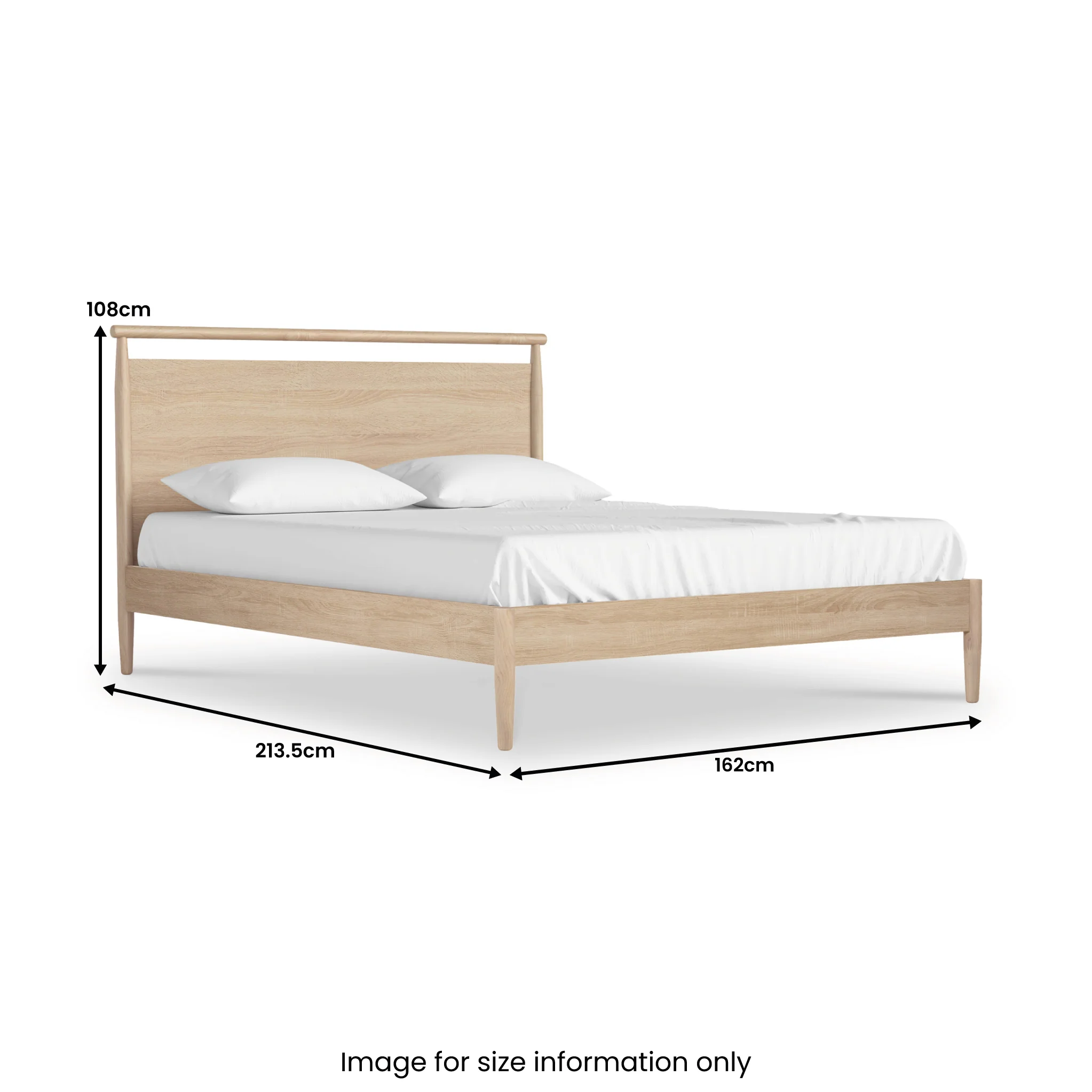 Jakob Oak Frame Bed - Image 6