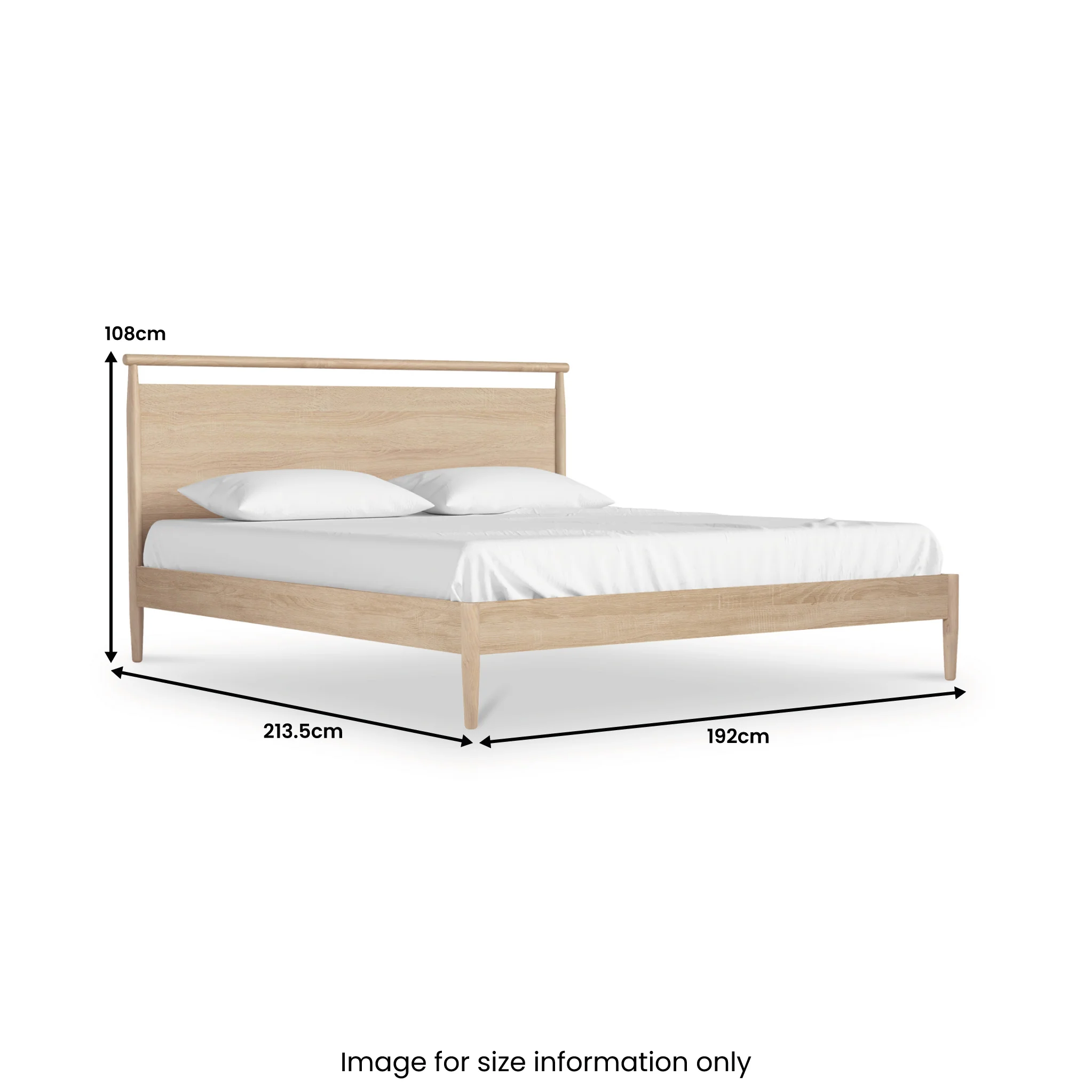 Jakob Oak Frame Bed - Image 7