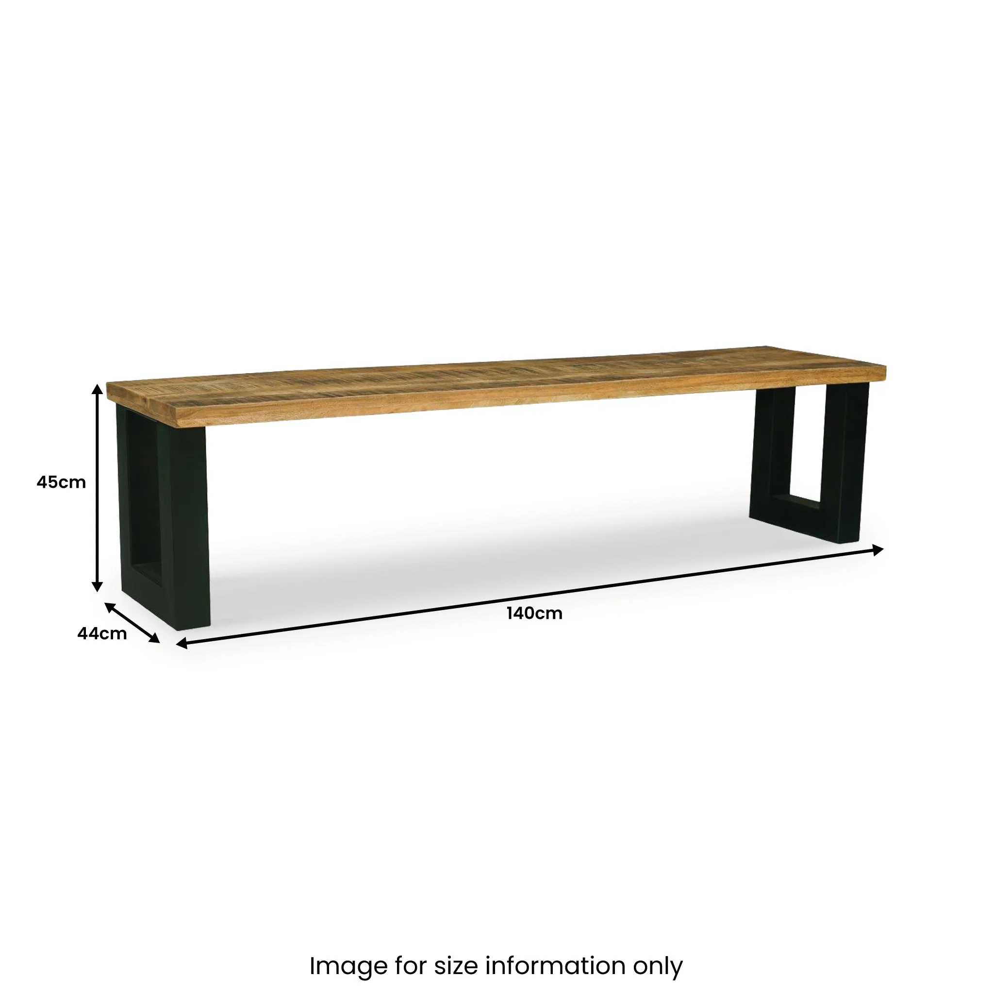 Jaxon Mango Wood 140cm Dining Bench - Image 5