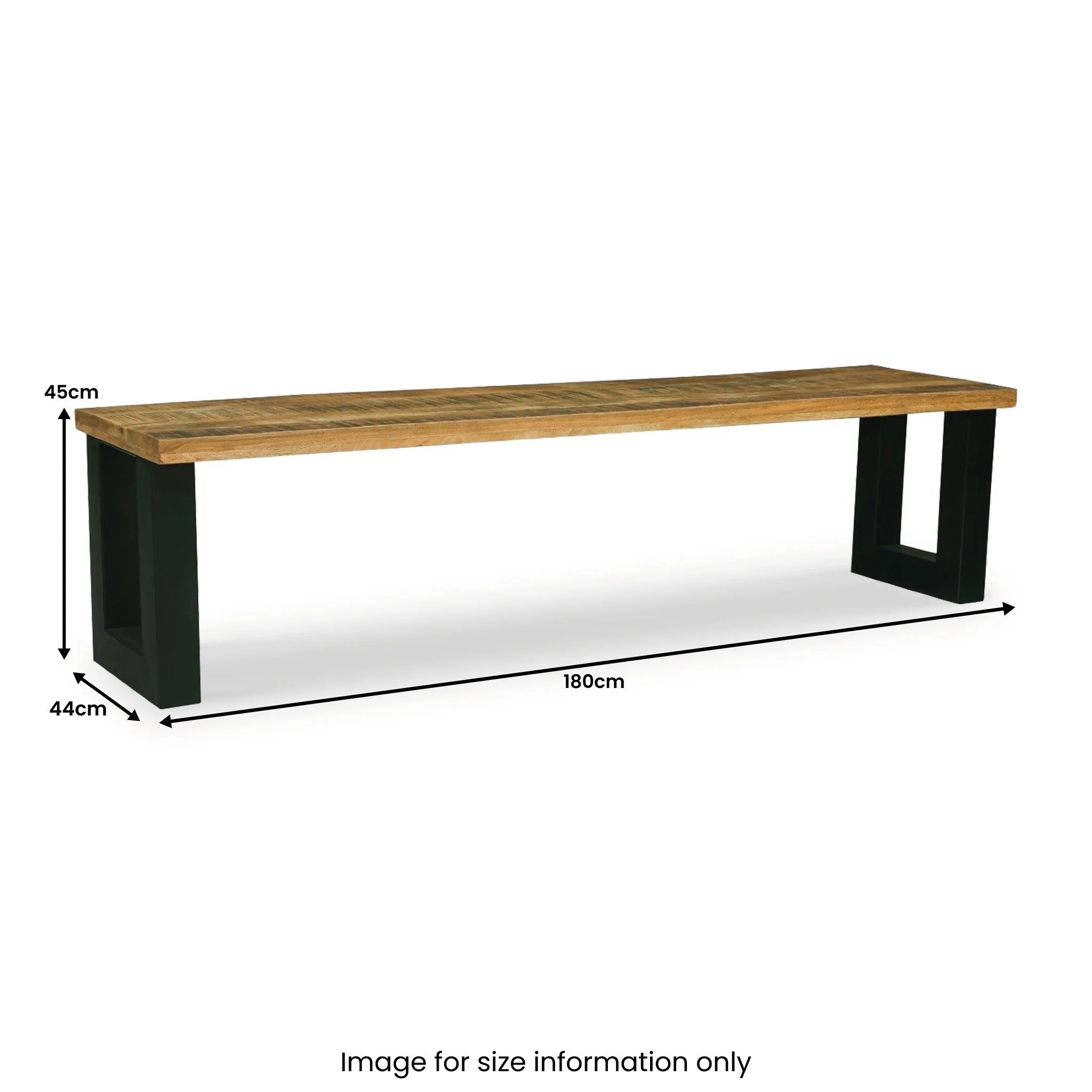 Jaxon Mango Wood 180cm Dining Bench - Image 5