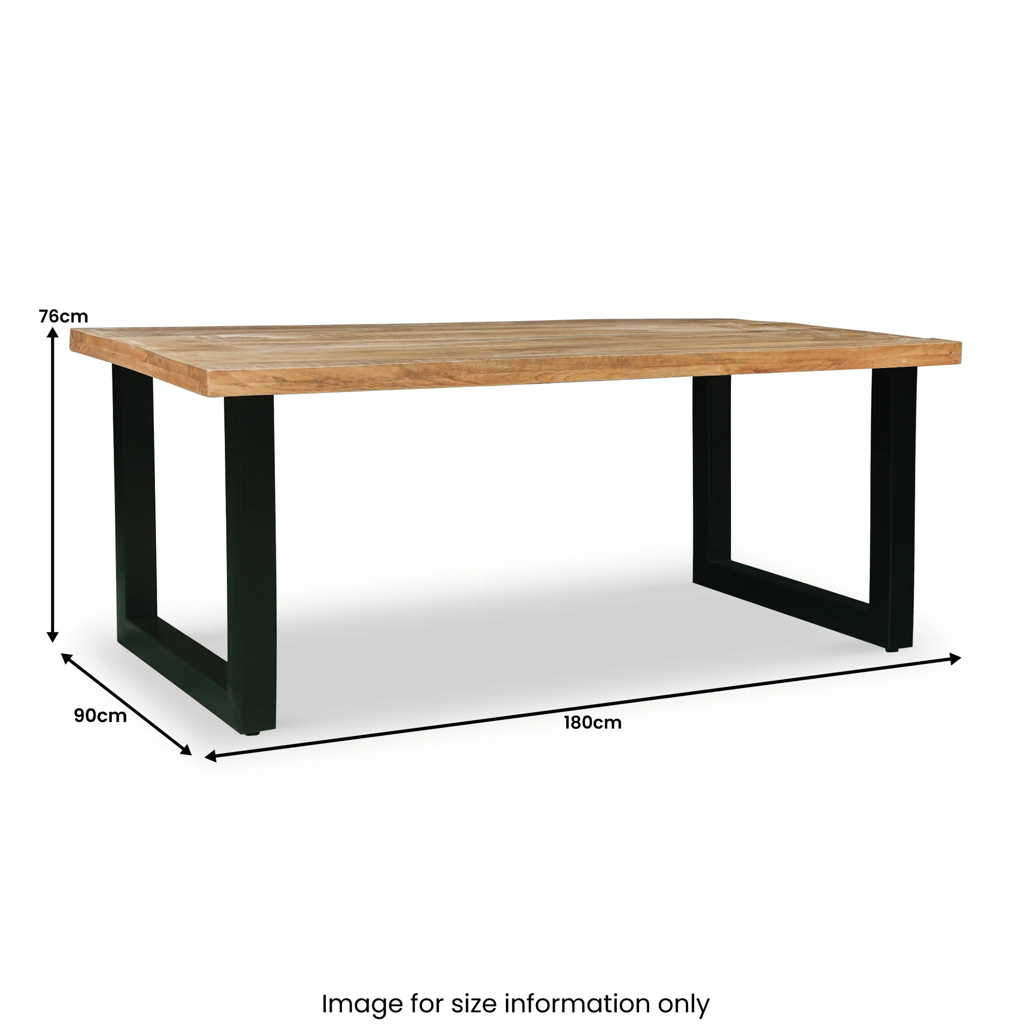 Jaxon Mango Wood 180cm Rectangular Dining Table - Image 4