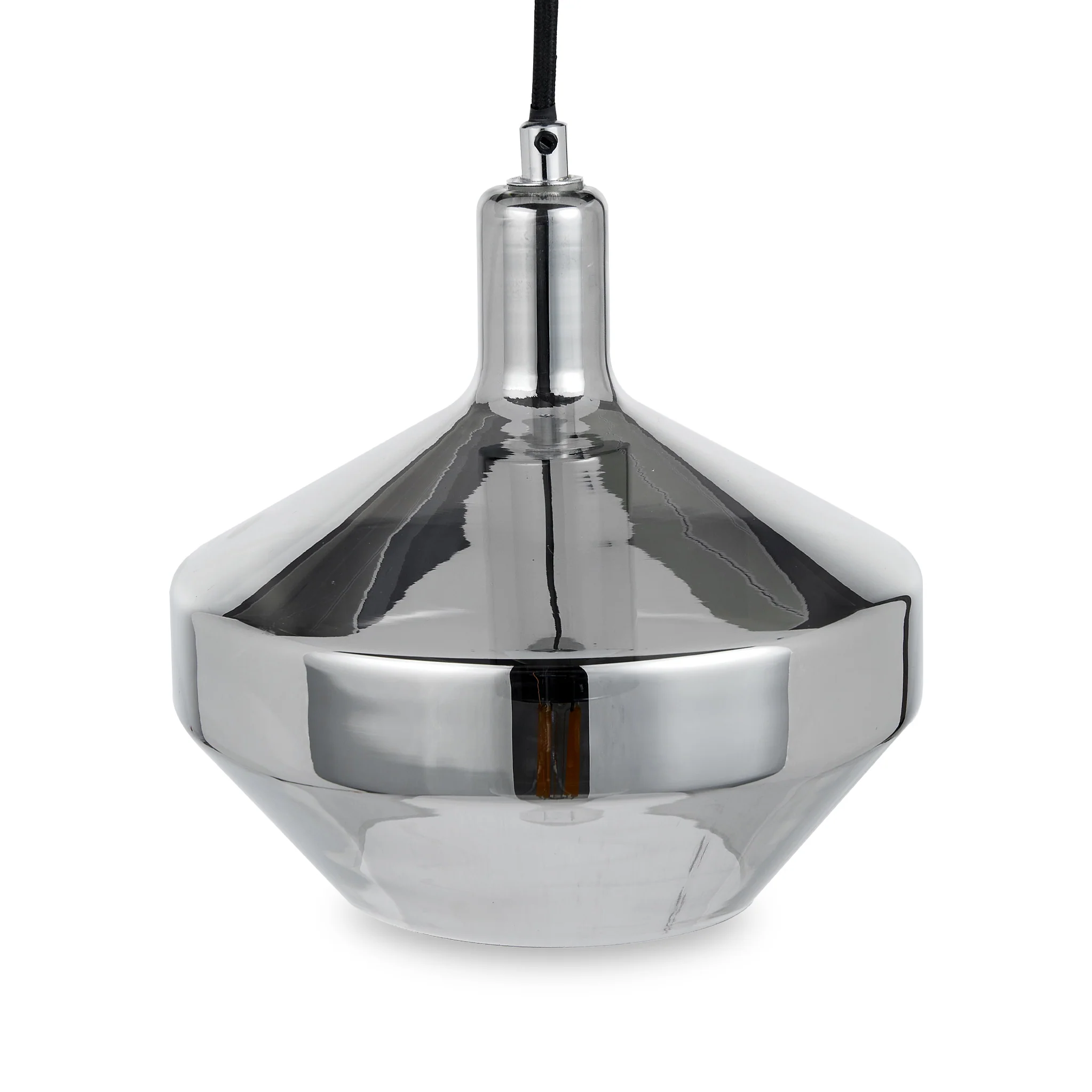 Jaxon Shiny Smoked Glass Domed Pendant - Image 10