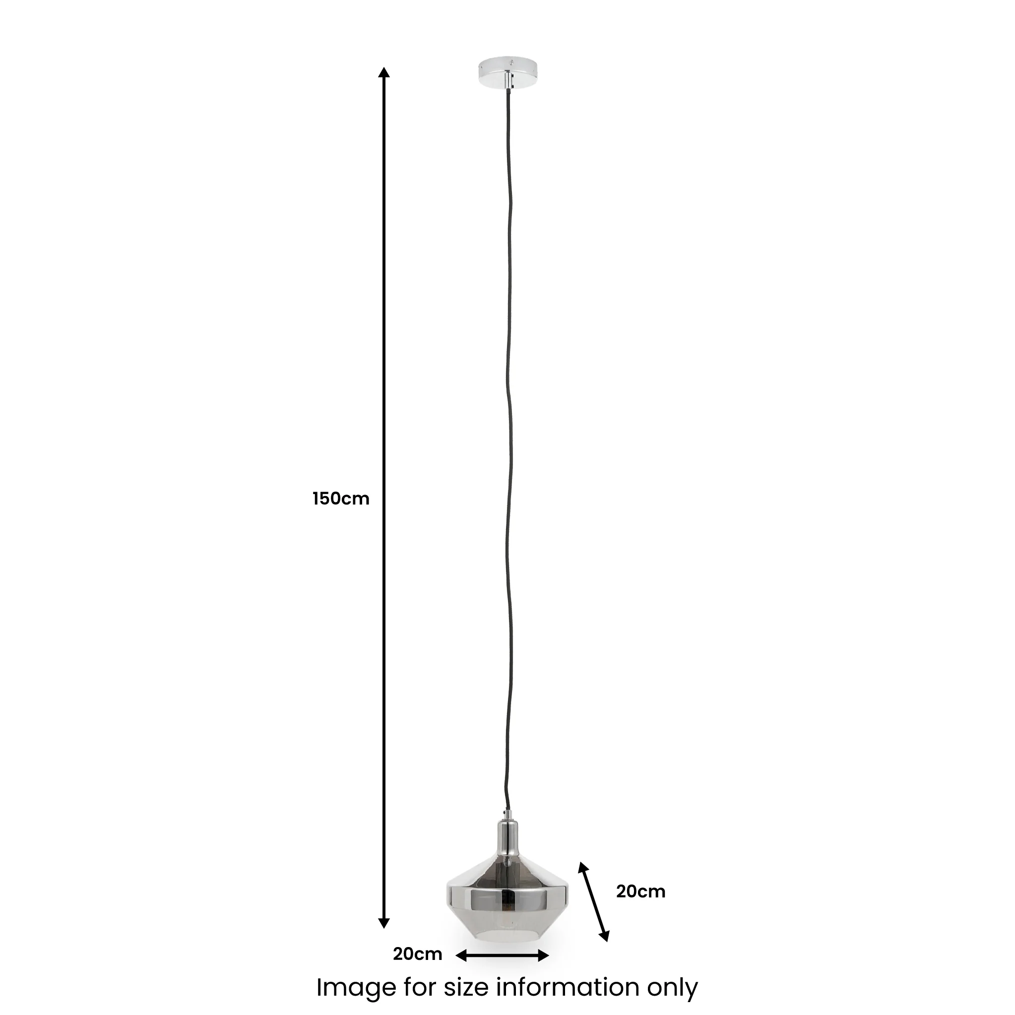 Jaxon Shiny Smoked Glass Domed Pendant - Image 11