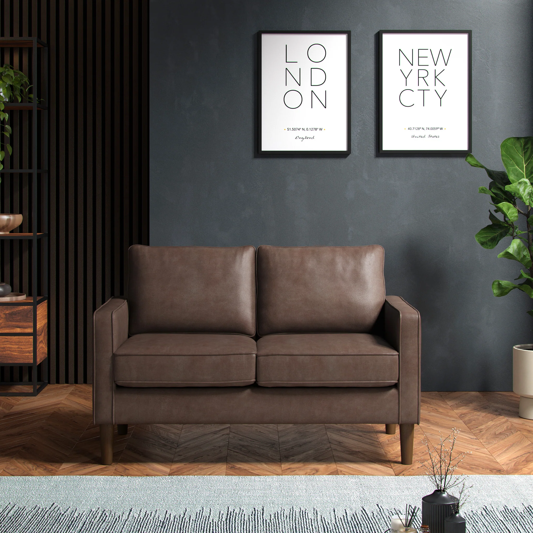 Jefri Faux Leather 2 Seater Sofa - Image 6