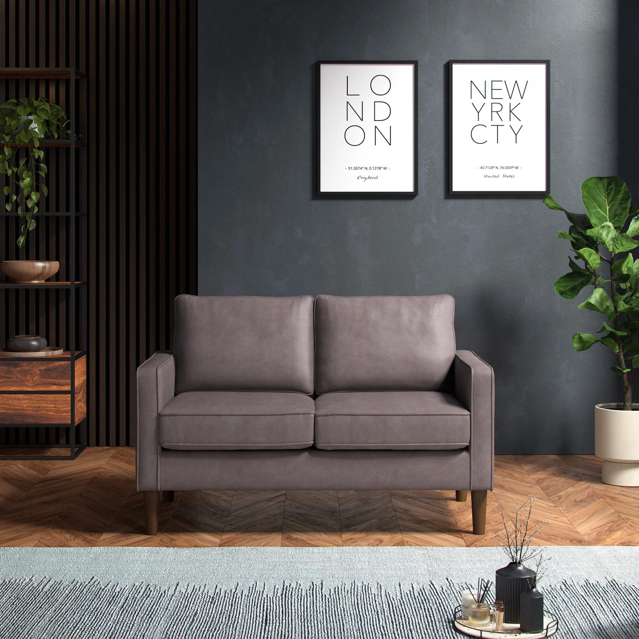 Jefri Faux Leather 2 Seater Sofa - Image 9