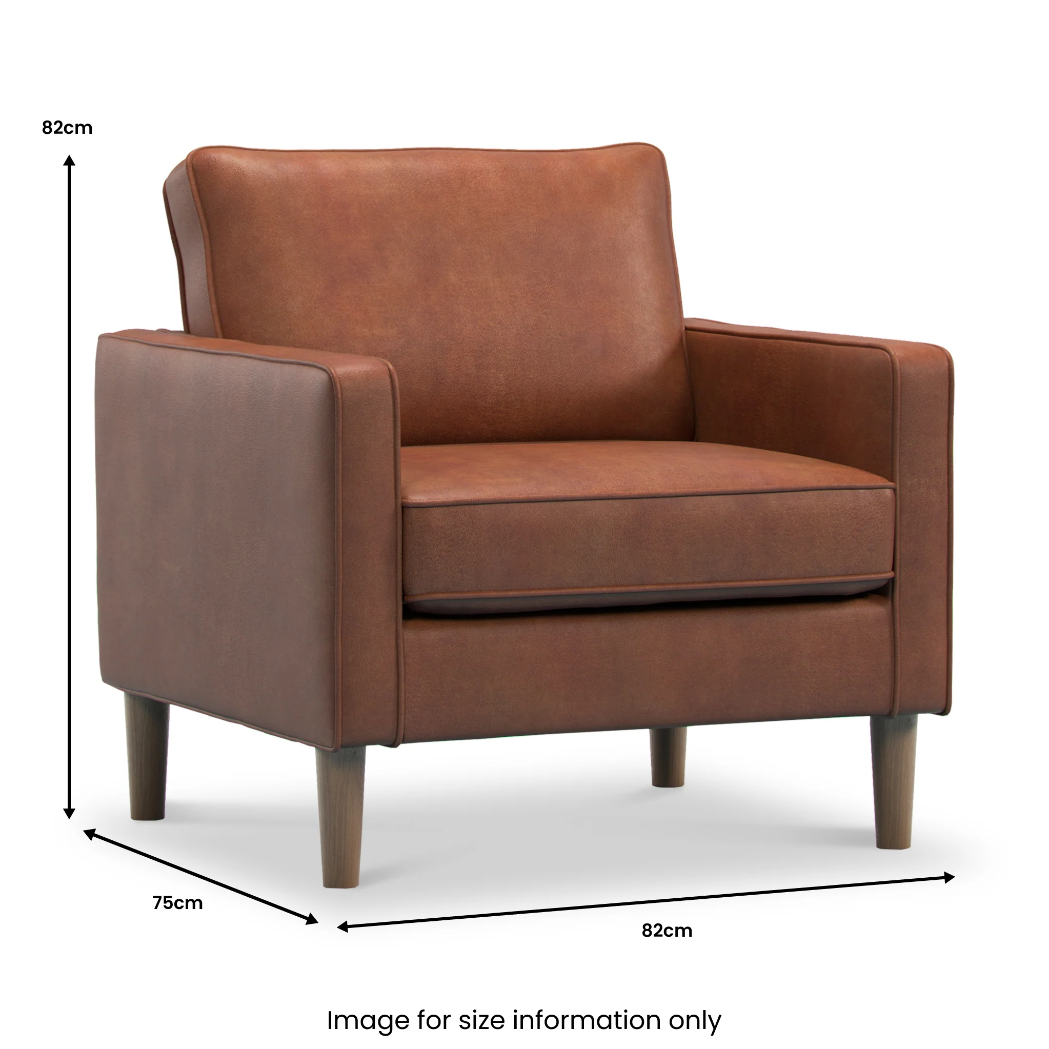 Jefri Faux Leather Armchair - Image 11