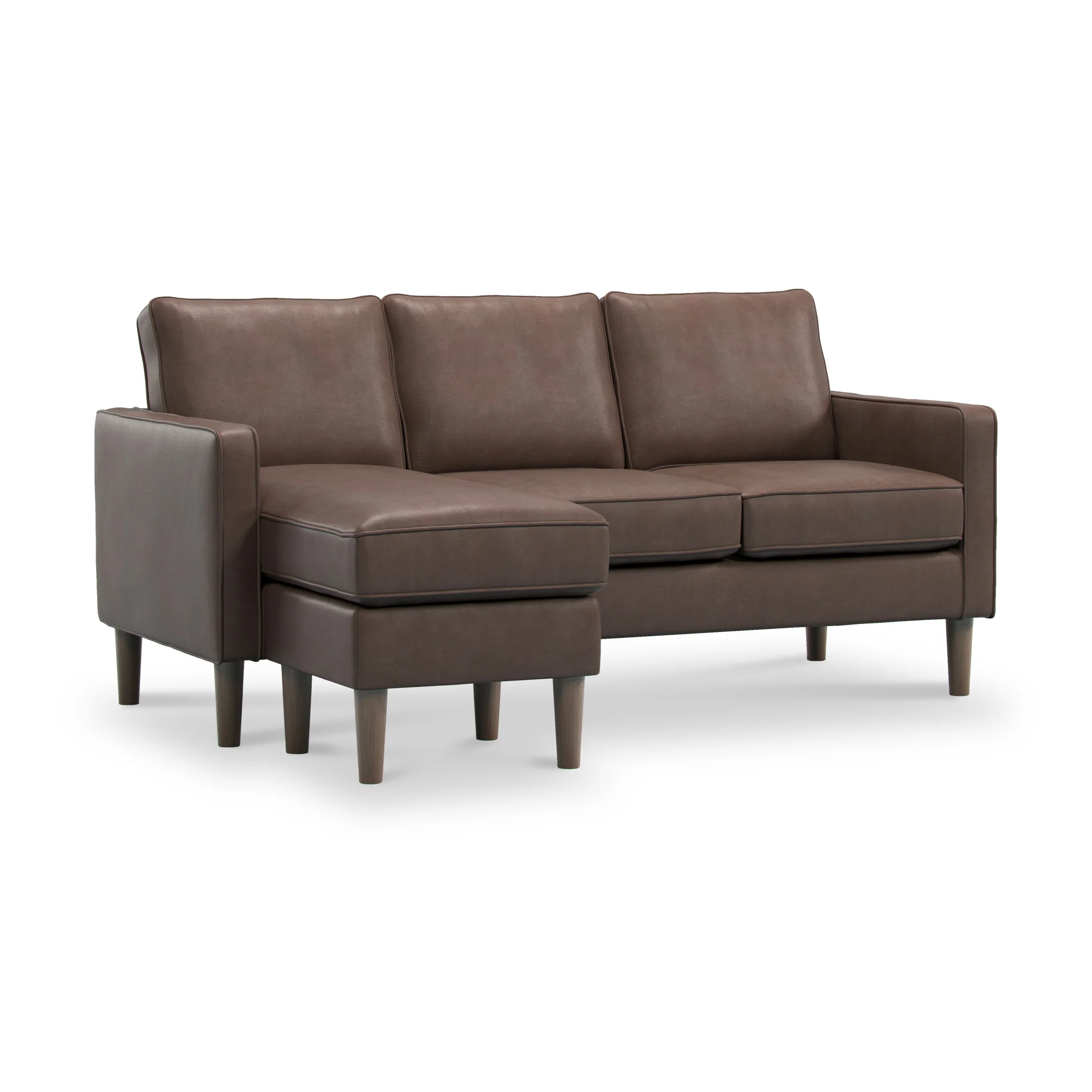Jefri Faux Leather Reversible Chaise Sofa - Image 5