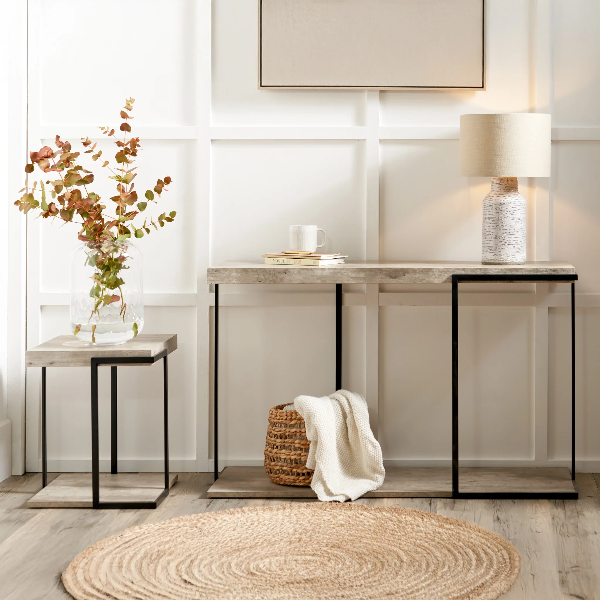 Jersey Concrete Effect Console Table - Image 2