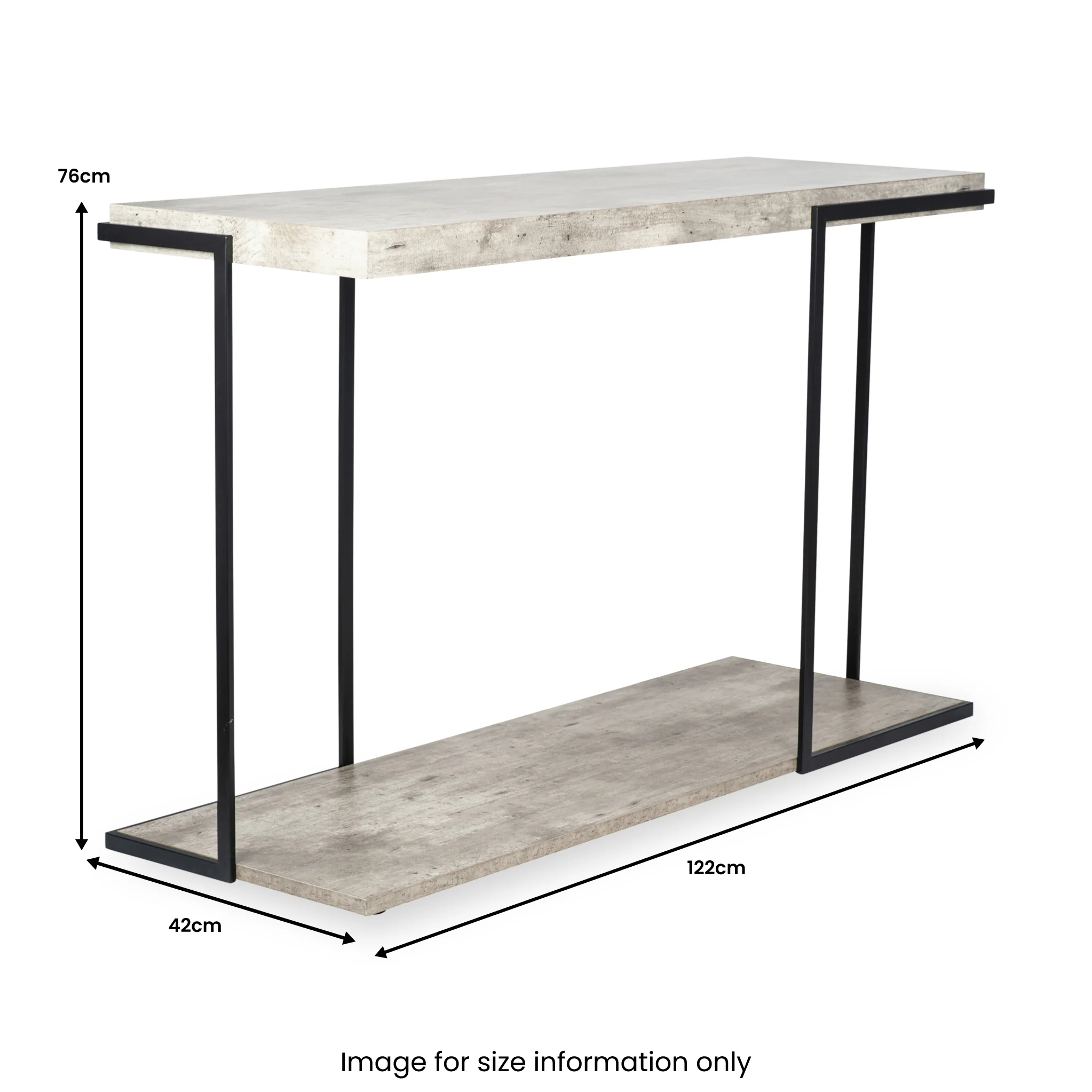 Jersey Concrete Effect Console Table - Image 7
