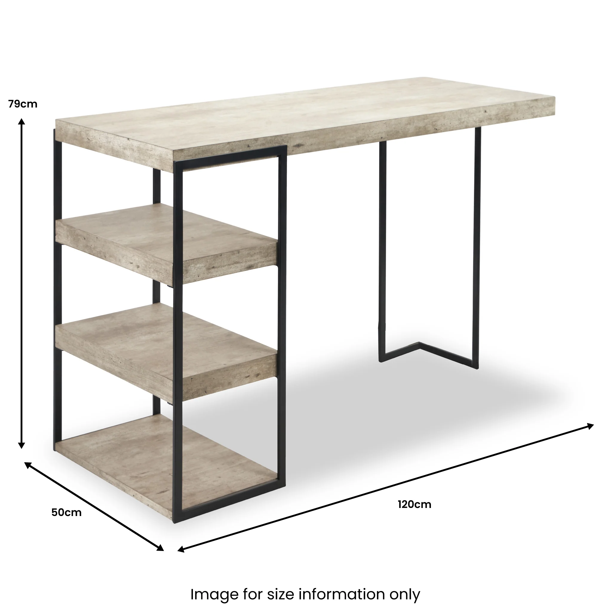 Jersey Concrete Effect Desk - Image 5