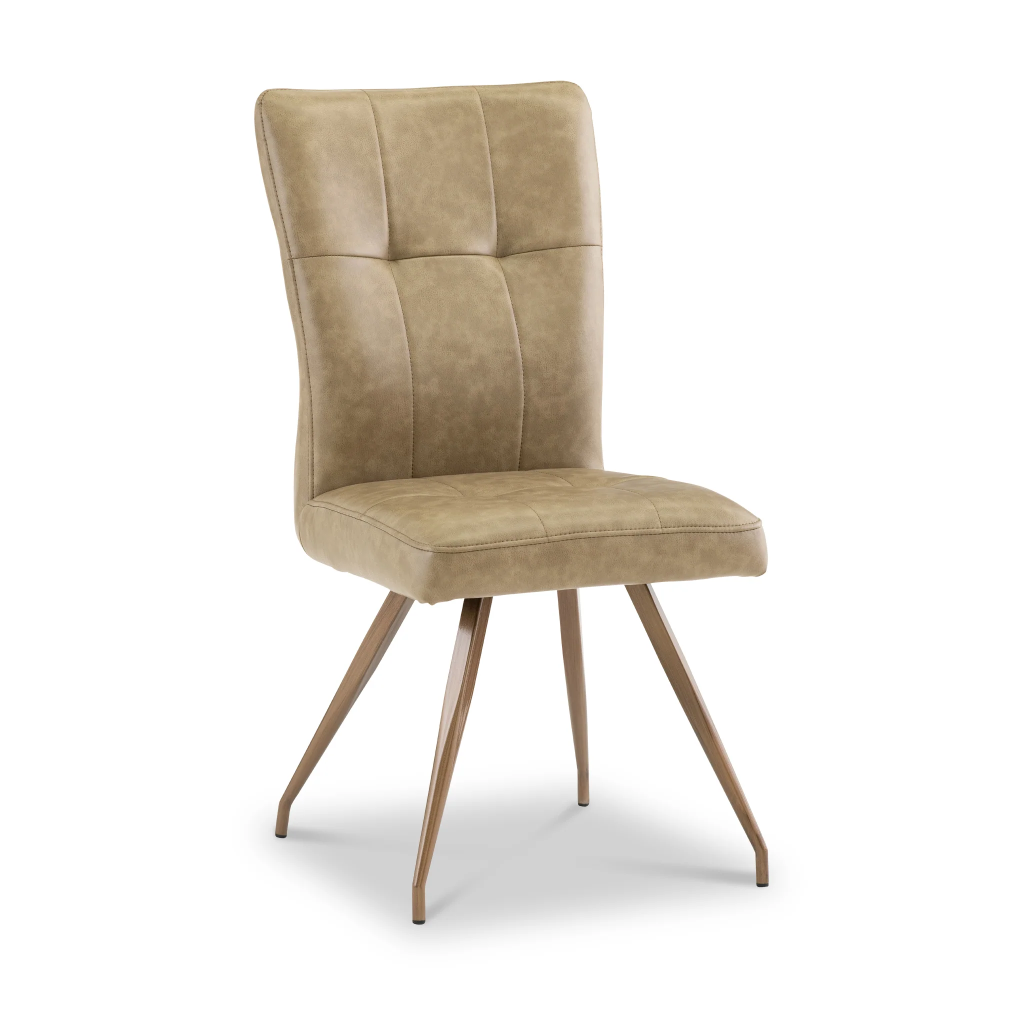 Johan Faux Leather Panelled Back Dining Chair - Image 5