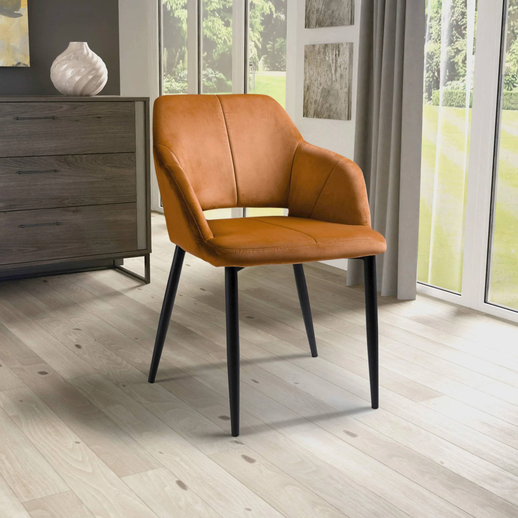 Jowan Brushed Velvet Dining Chair - Image 11